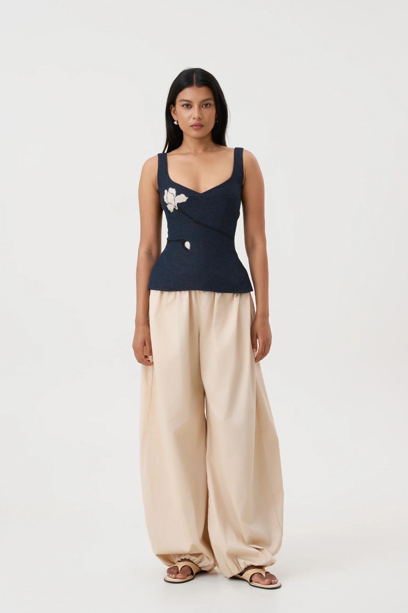 ROSA CORSET TOP - DENIM