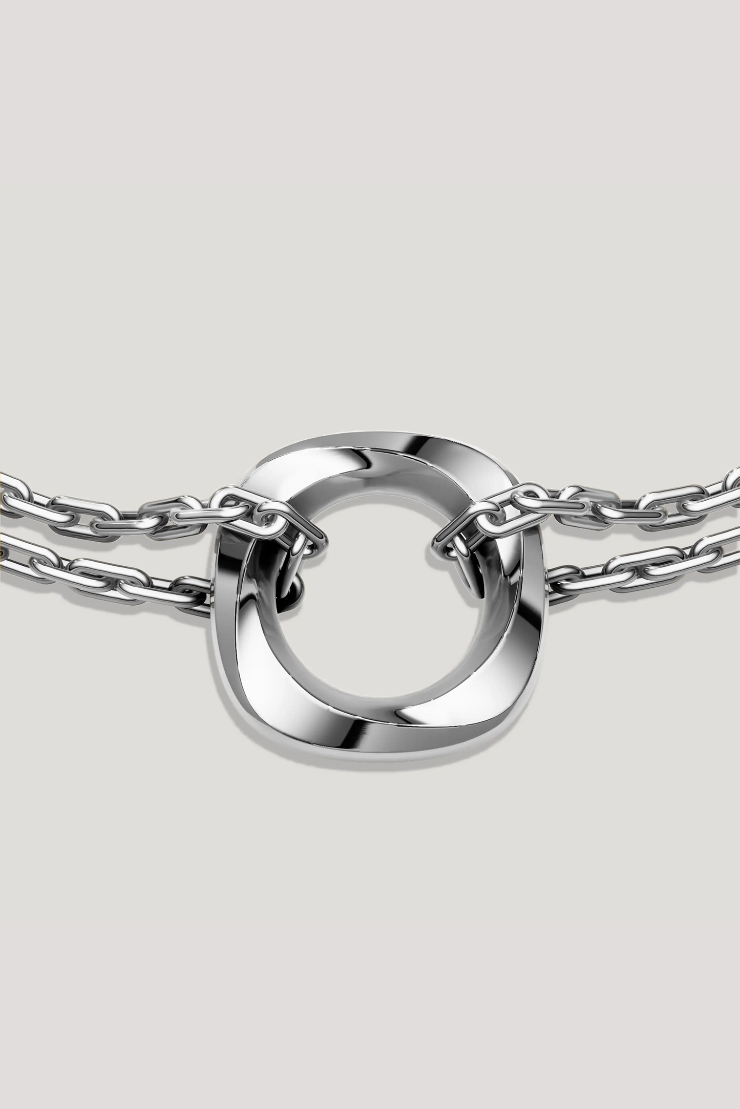 Squircle Chain Bracelet In Sterling Silver
