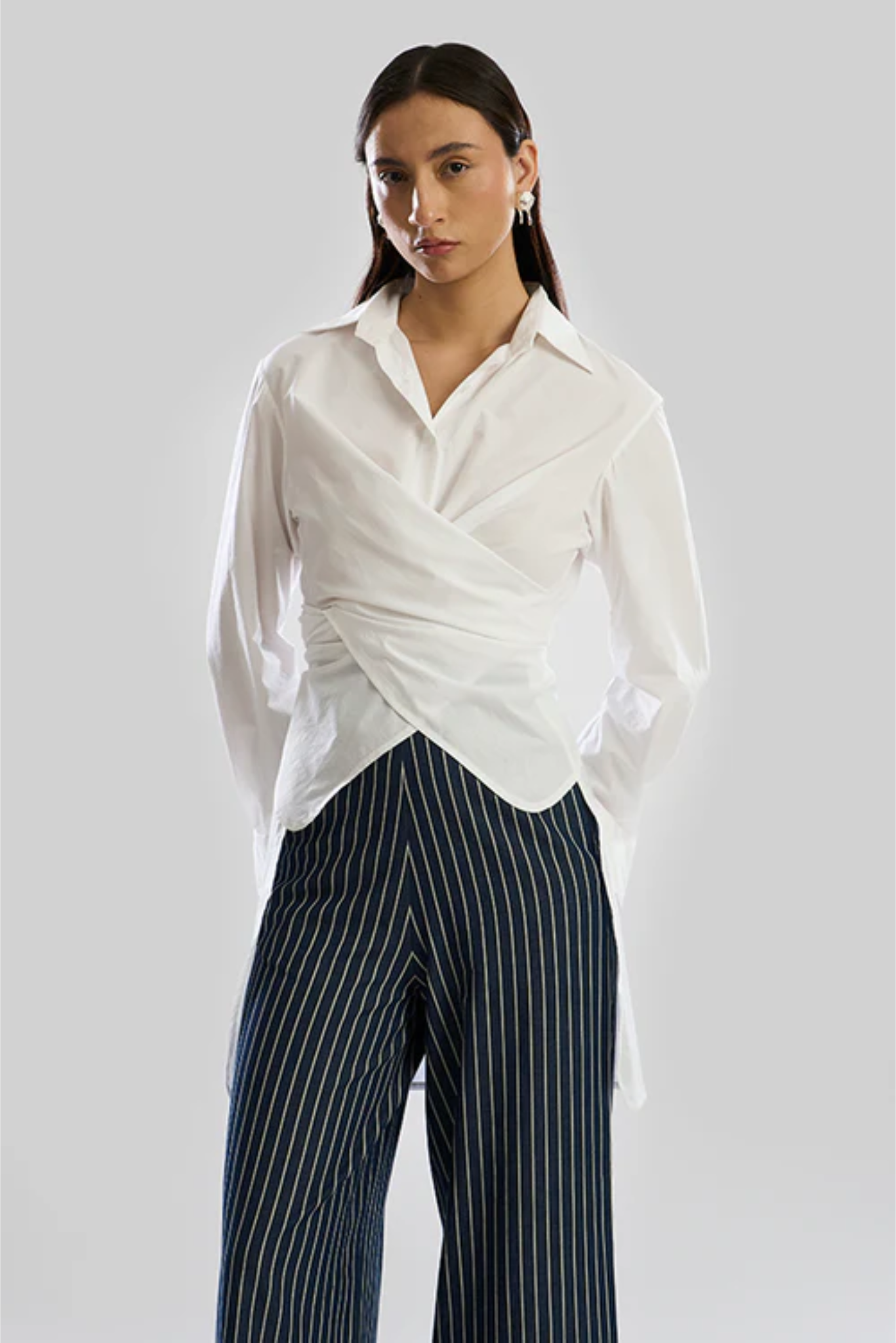 White Noise Wrap Shirt