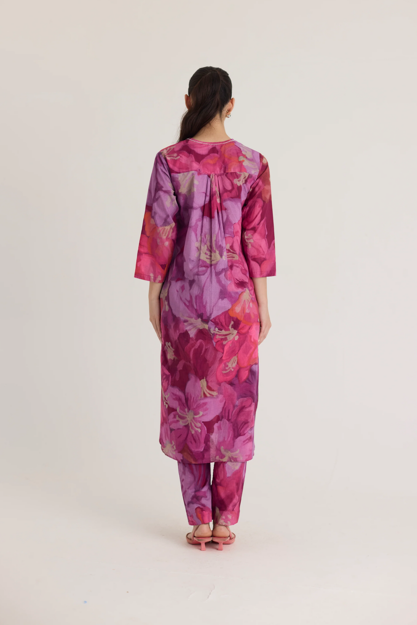 Violet Long Kurta Set