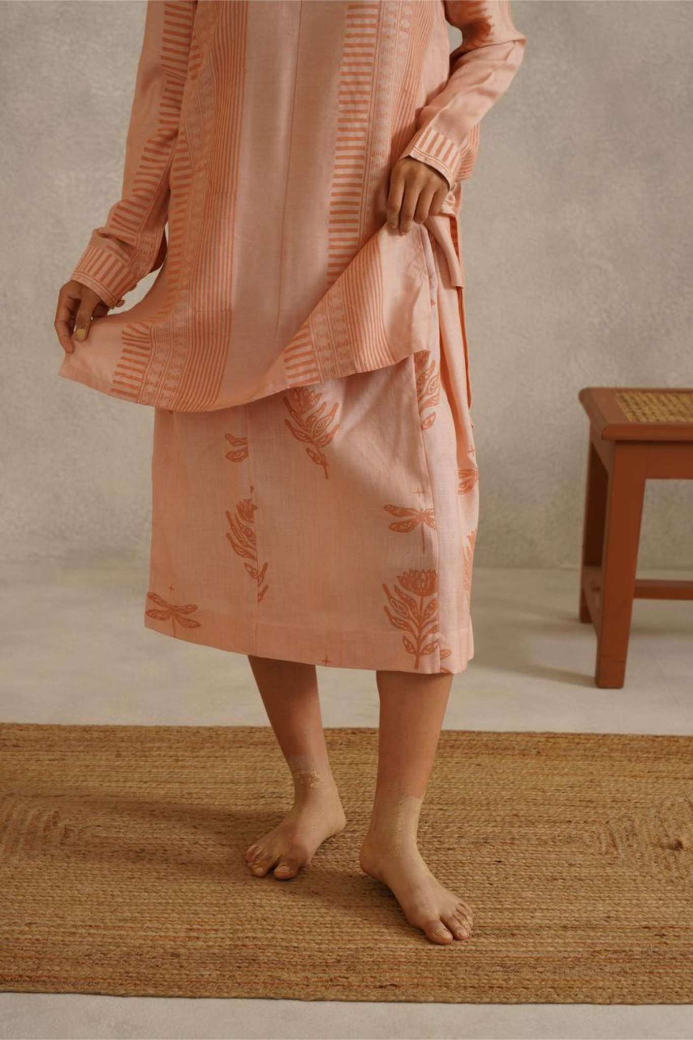 Grace Skirt - Salmon Pink