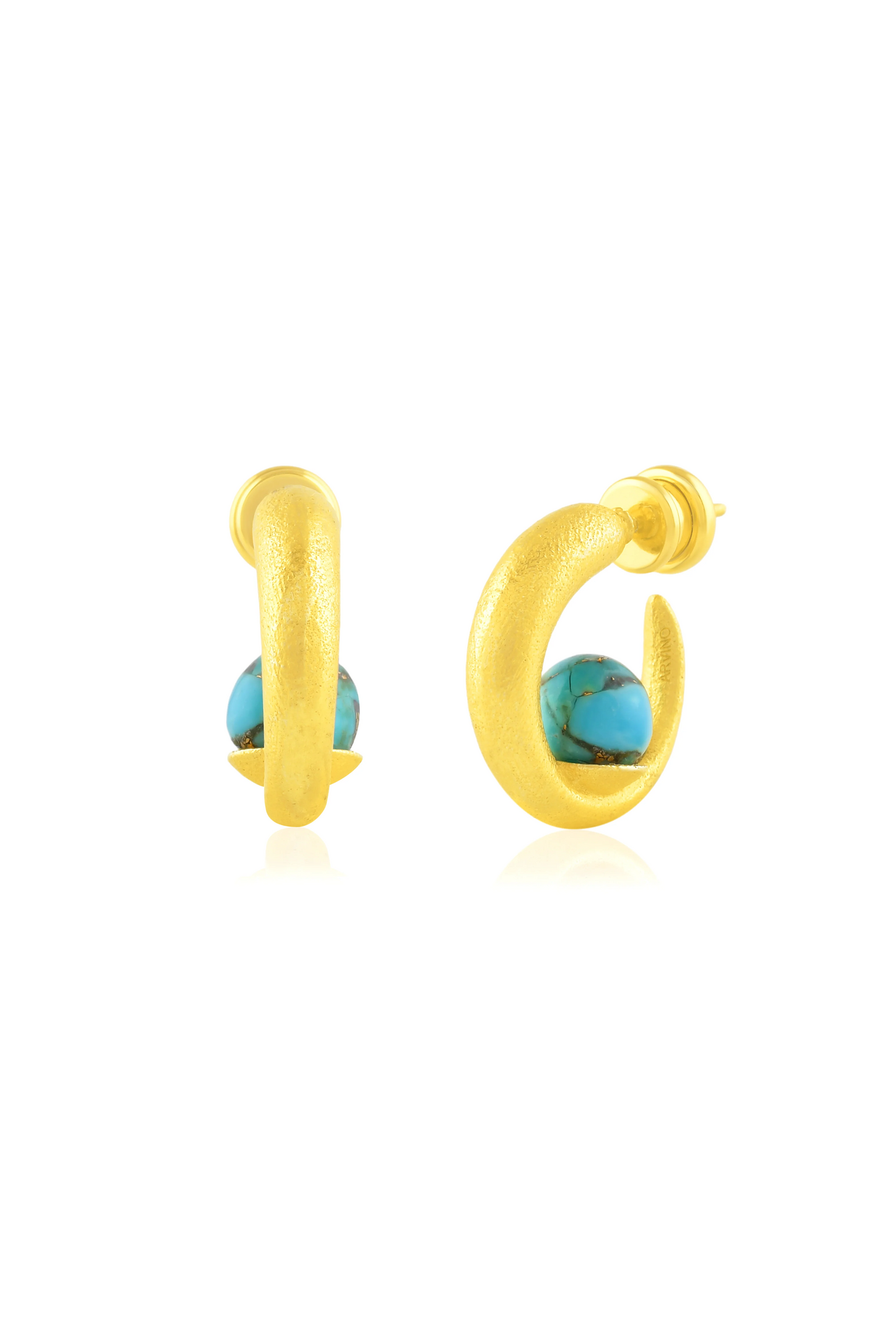 Chunky Turquoise Hoops