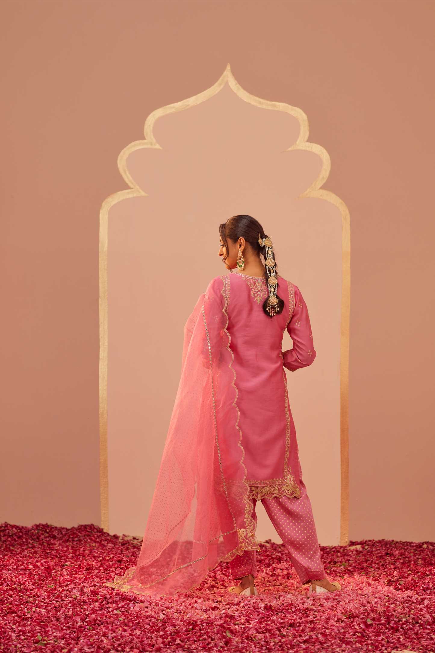 Aaima Kurta Salwar Set - Flamingo Pink