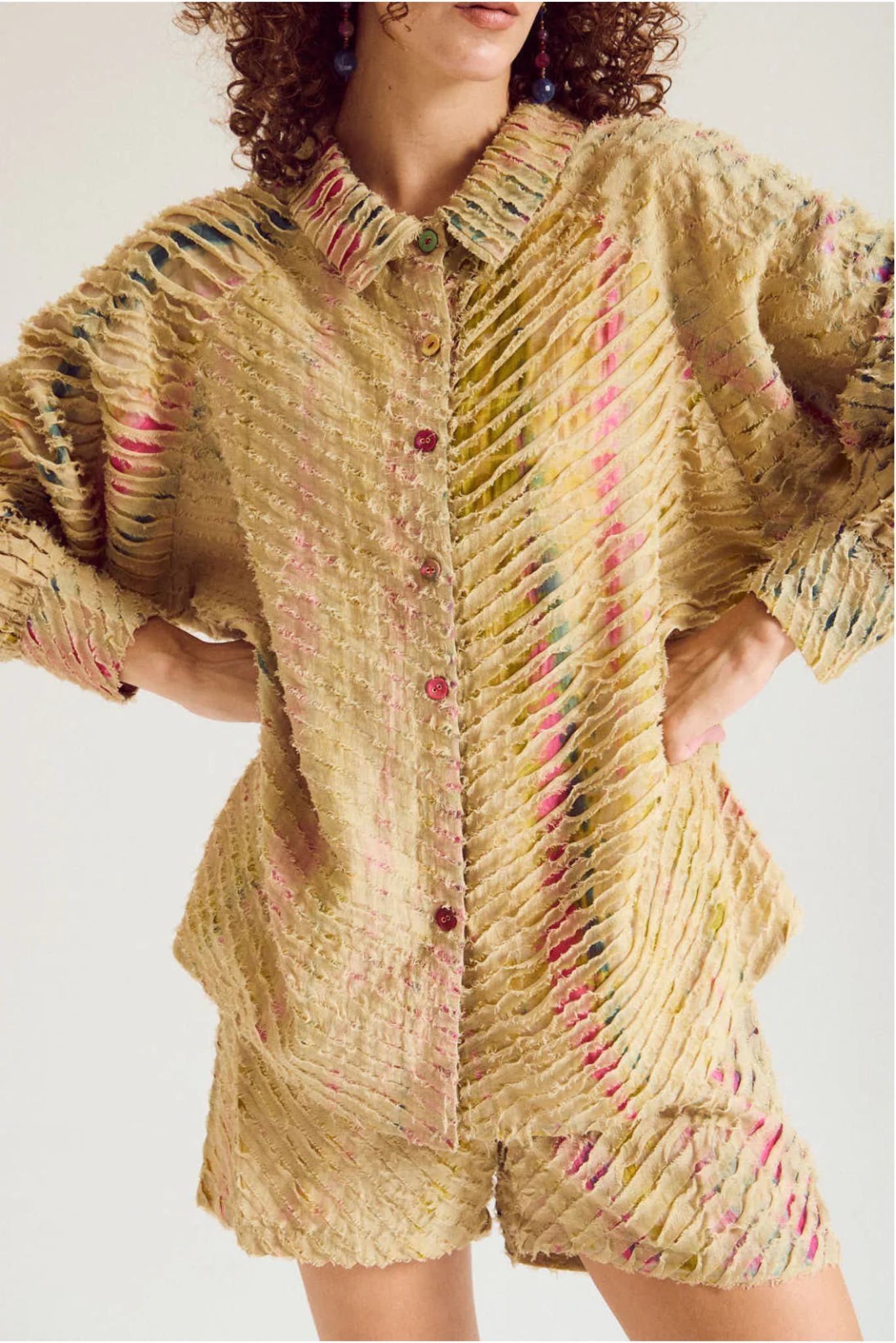 Petunia shirt with shorts set