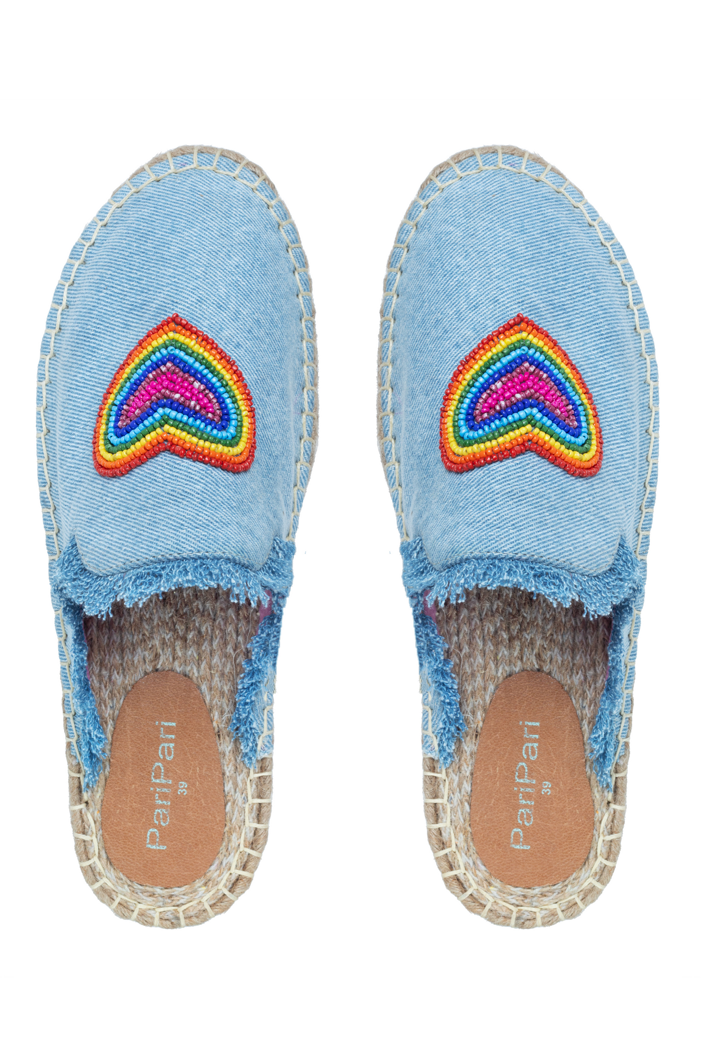 Heartbeat Espadrilles Light Denim Platform