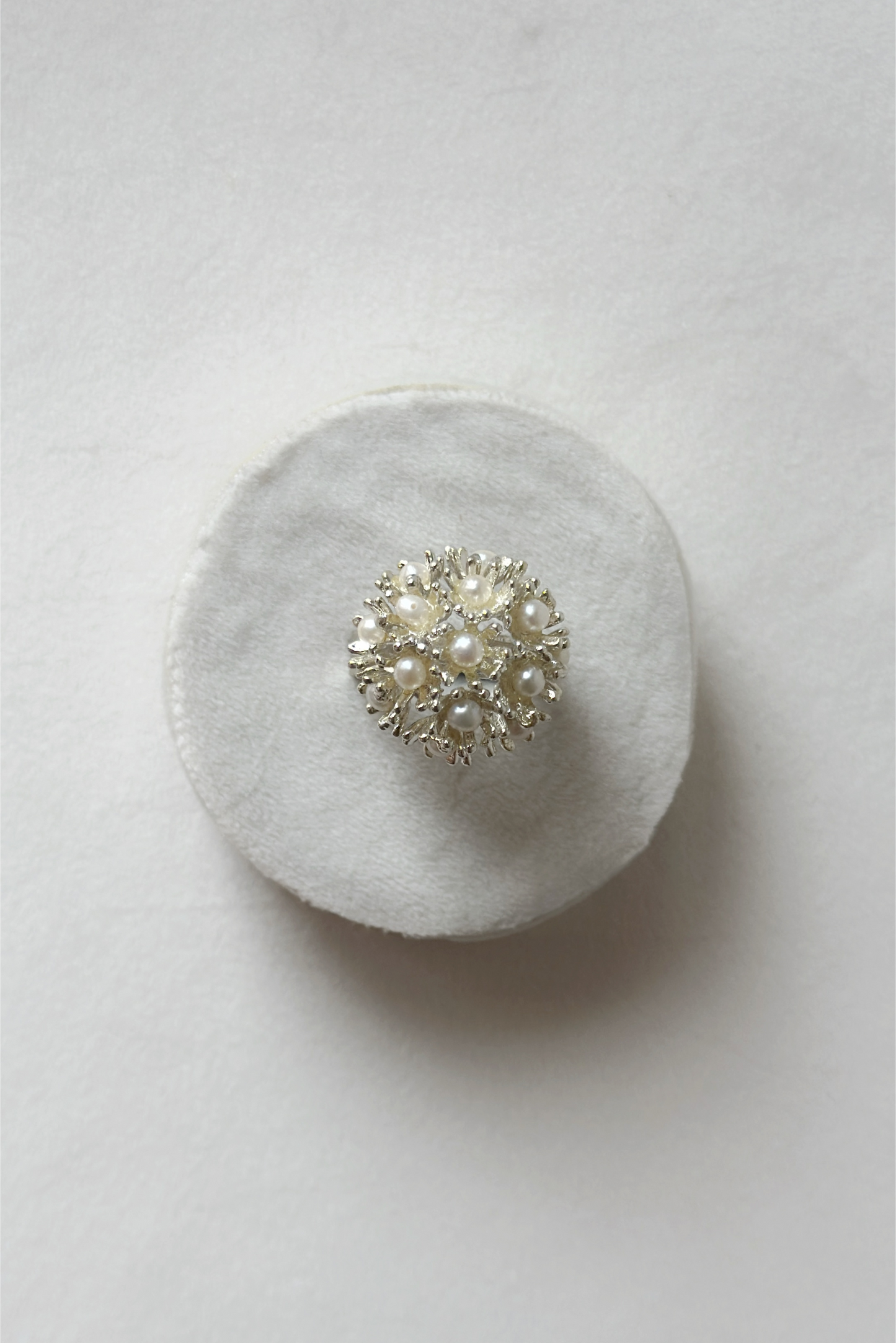 Sunshine Mini Pearl Ring Silver
