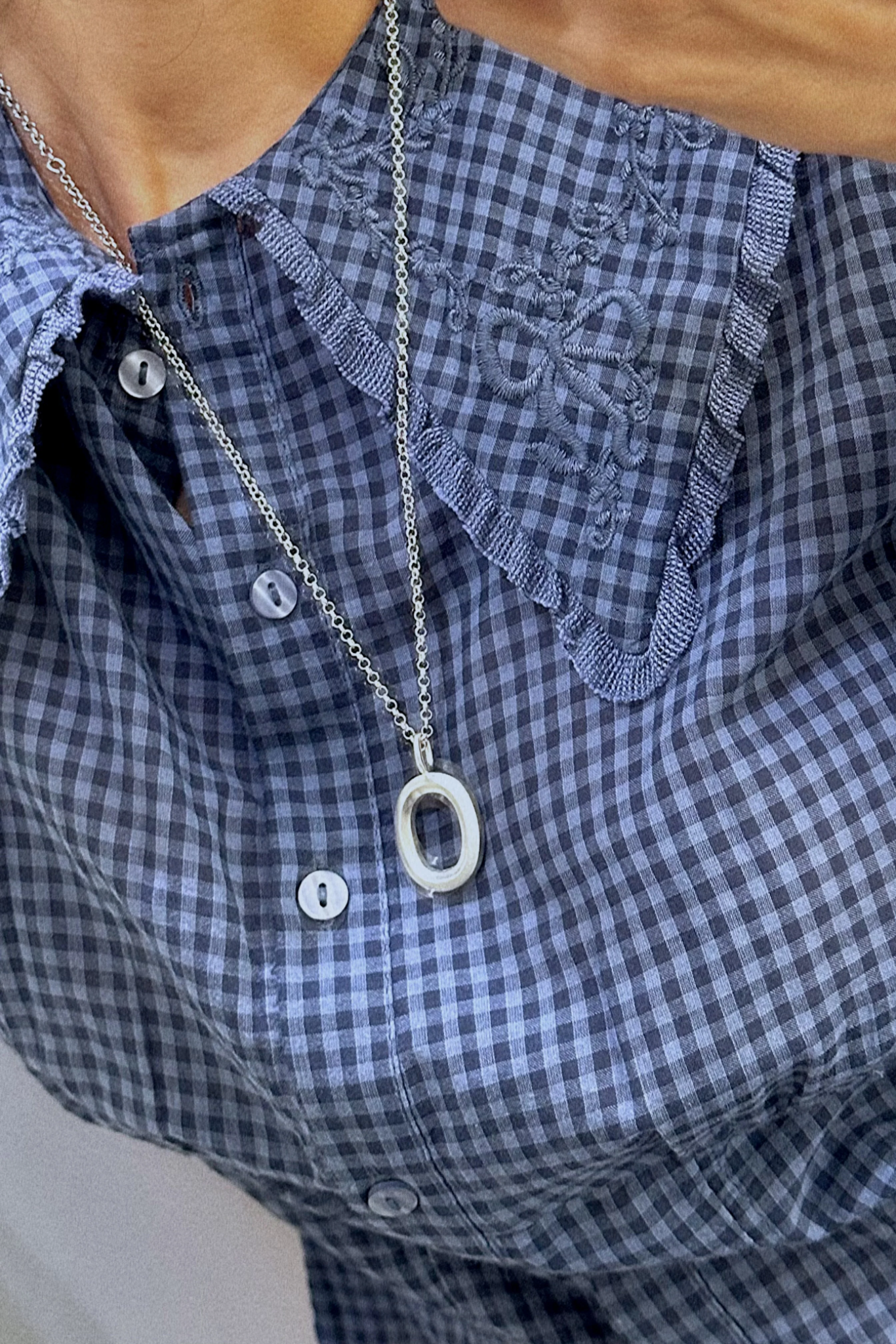 Bold Letter Necklace - O