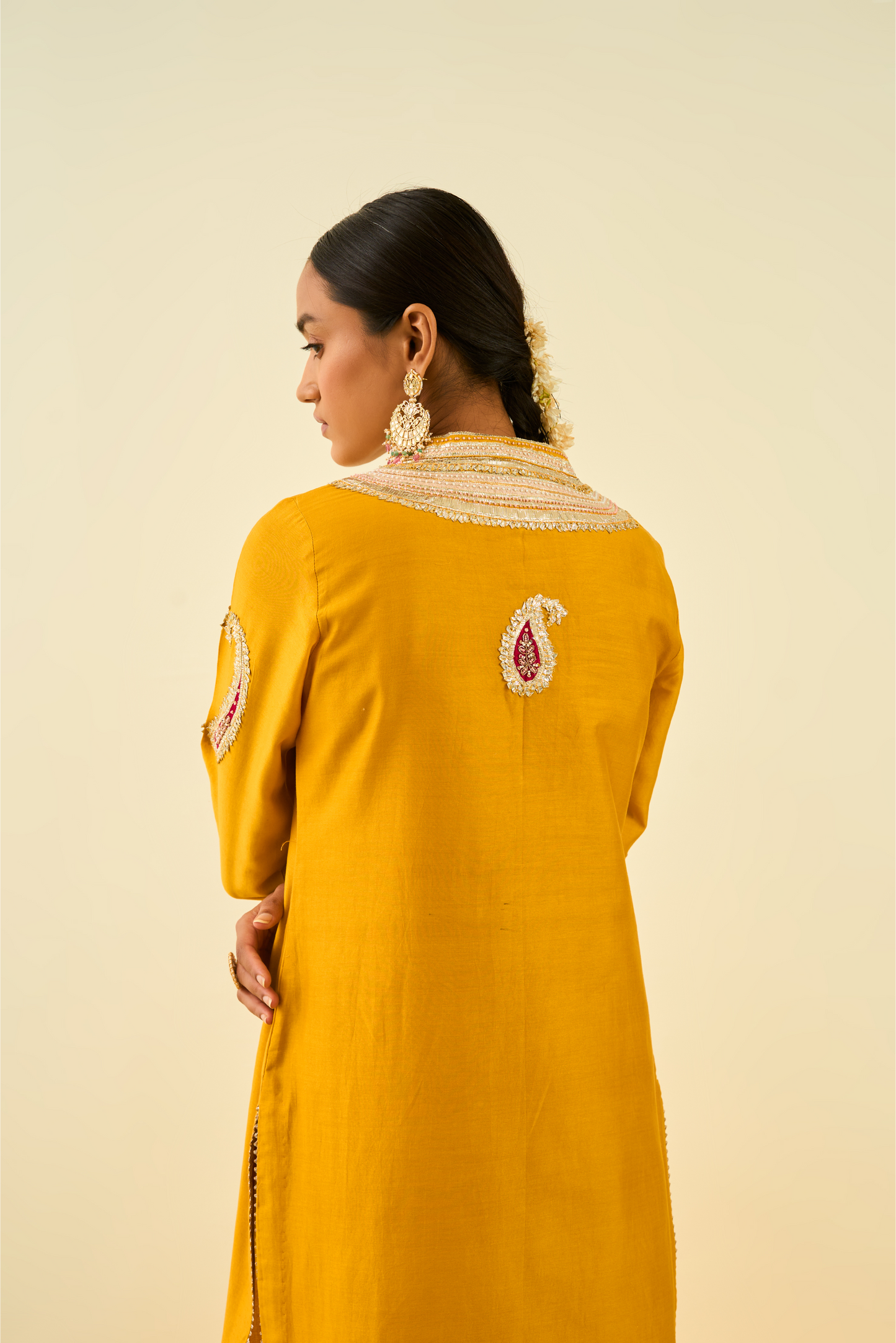 Aliyah Kurta With Palazzo - Glaze Mustard