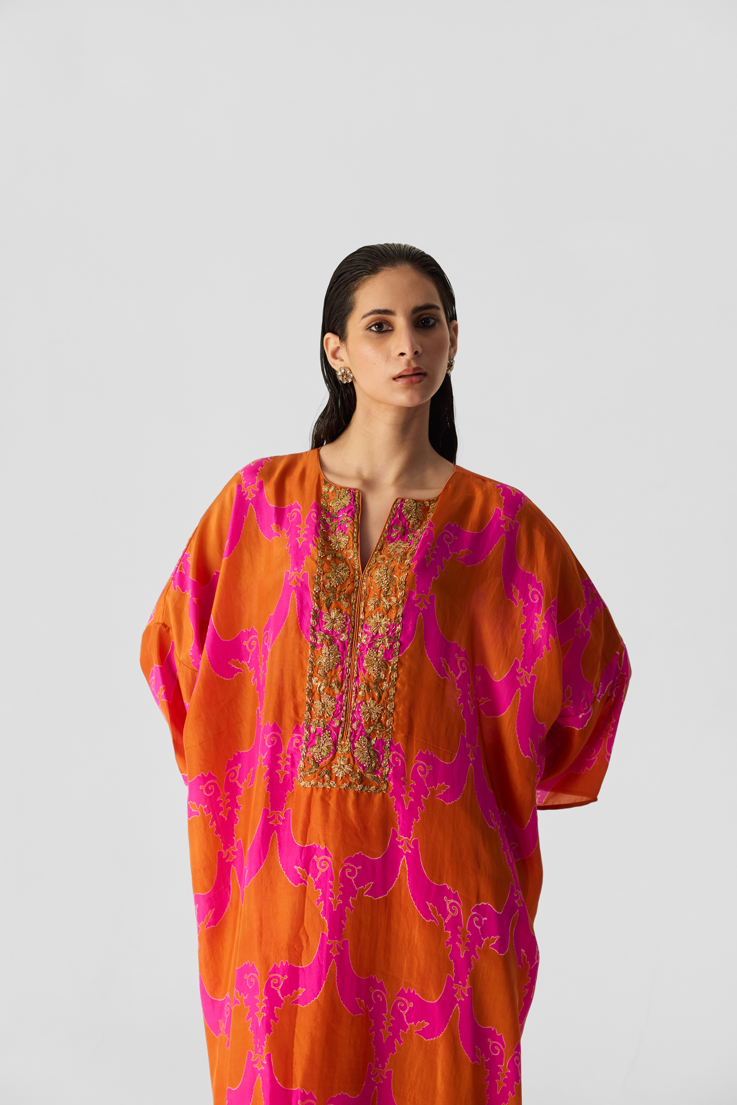 Zuzi Orange Kaftan Set