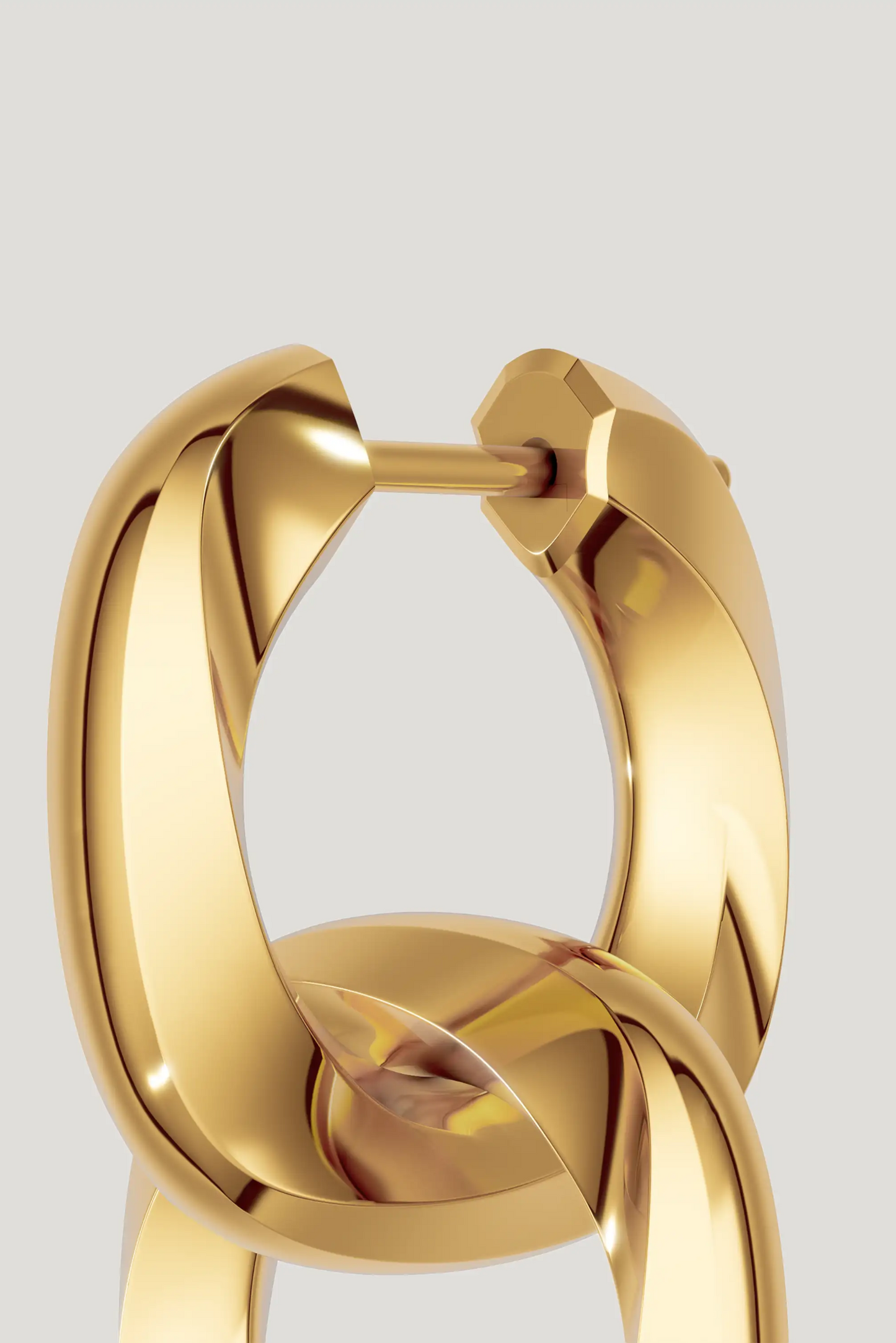 Squircle Two Way Hoops In Gold Vermeil