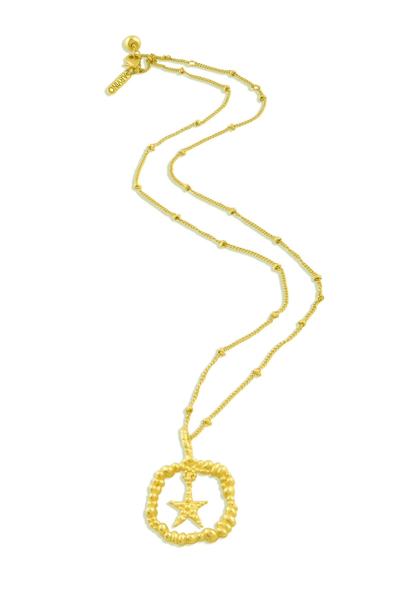 Granulated Star Charm Necklace