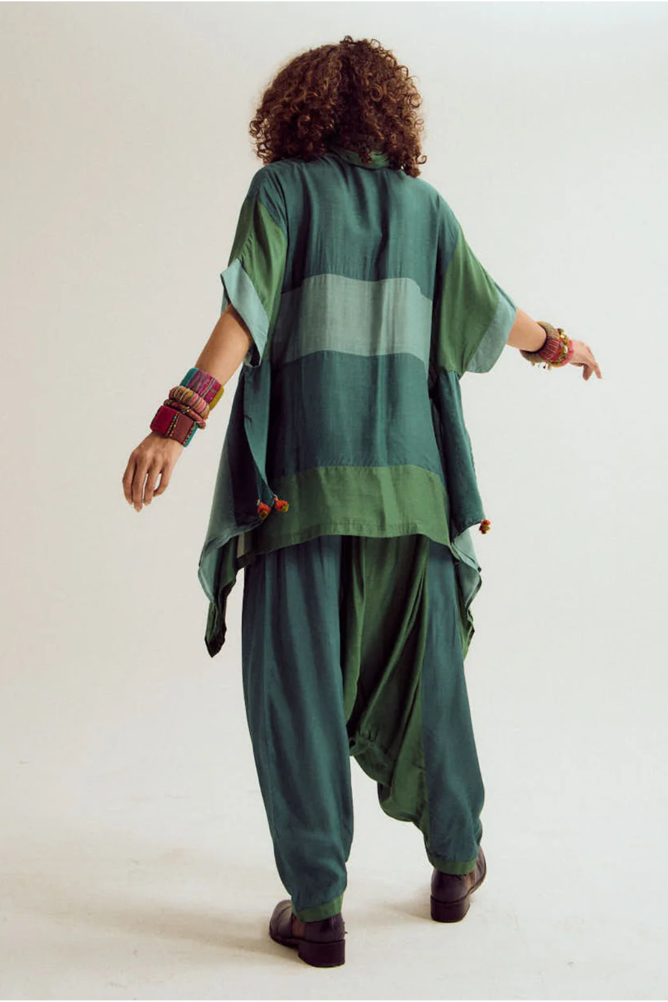 Plumeria Co-ord Set - Teal/Sage
