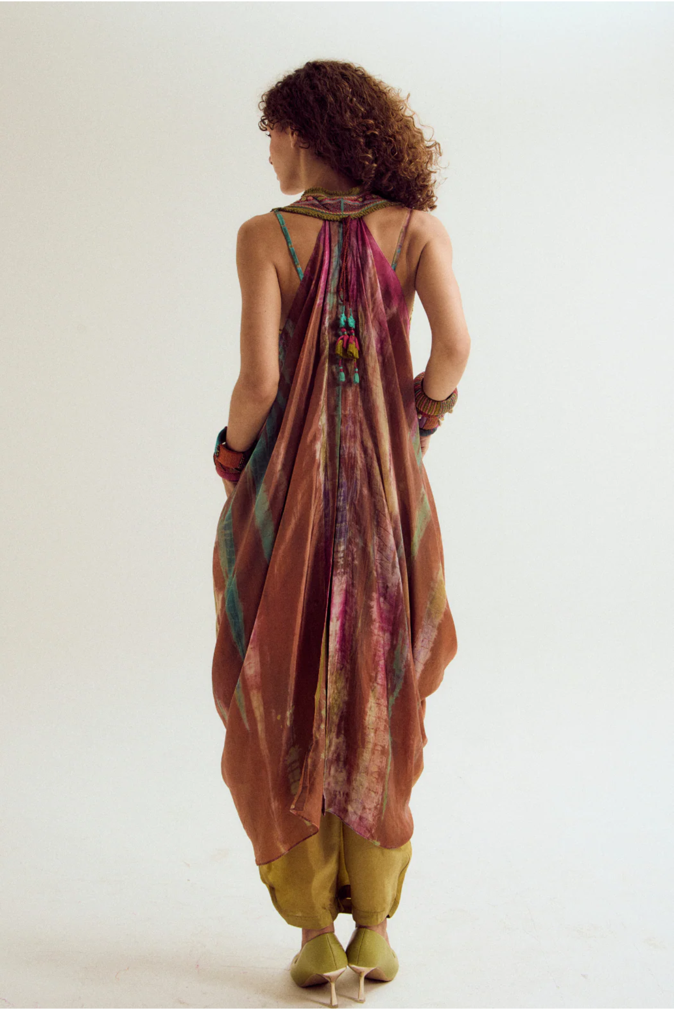 Ira Tie Dye Jacket Cape Set