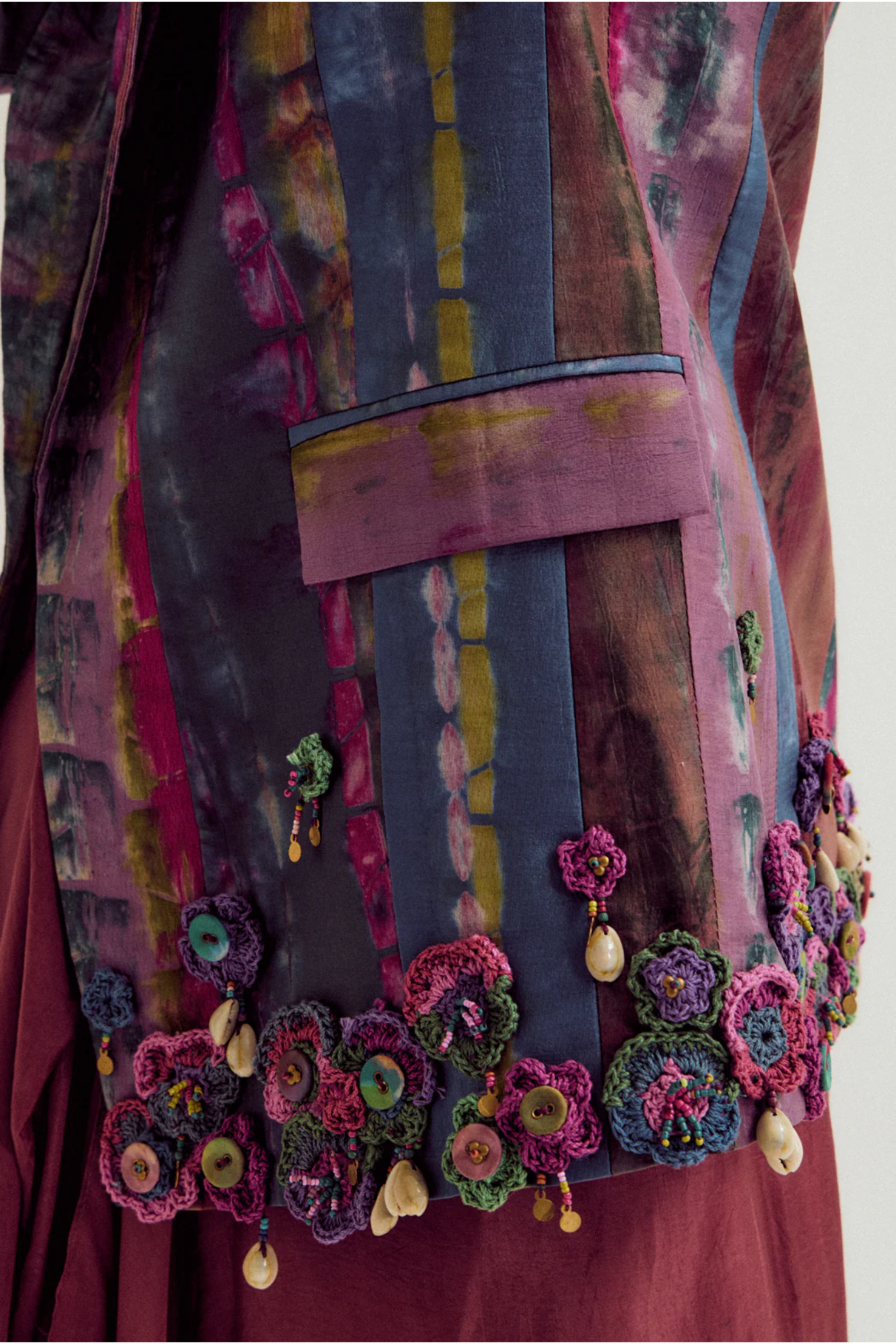 Laburnum Tie Dye Blazer- Lavender / Blue