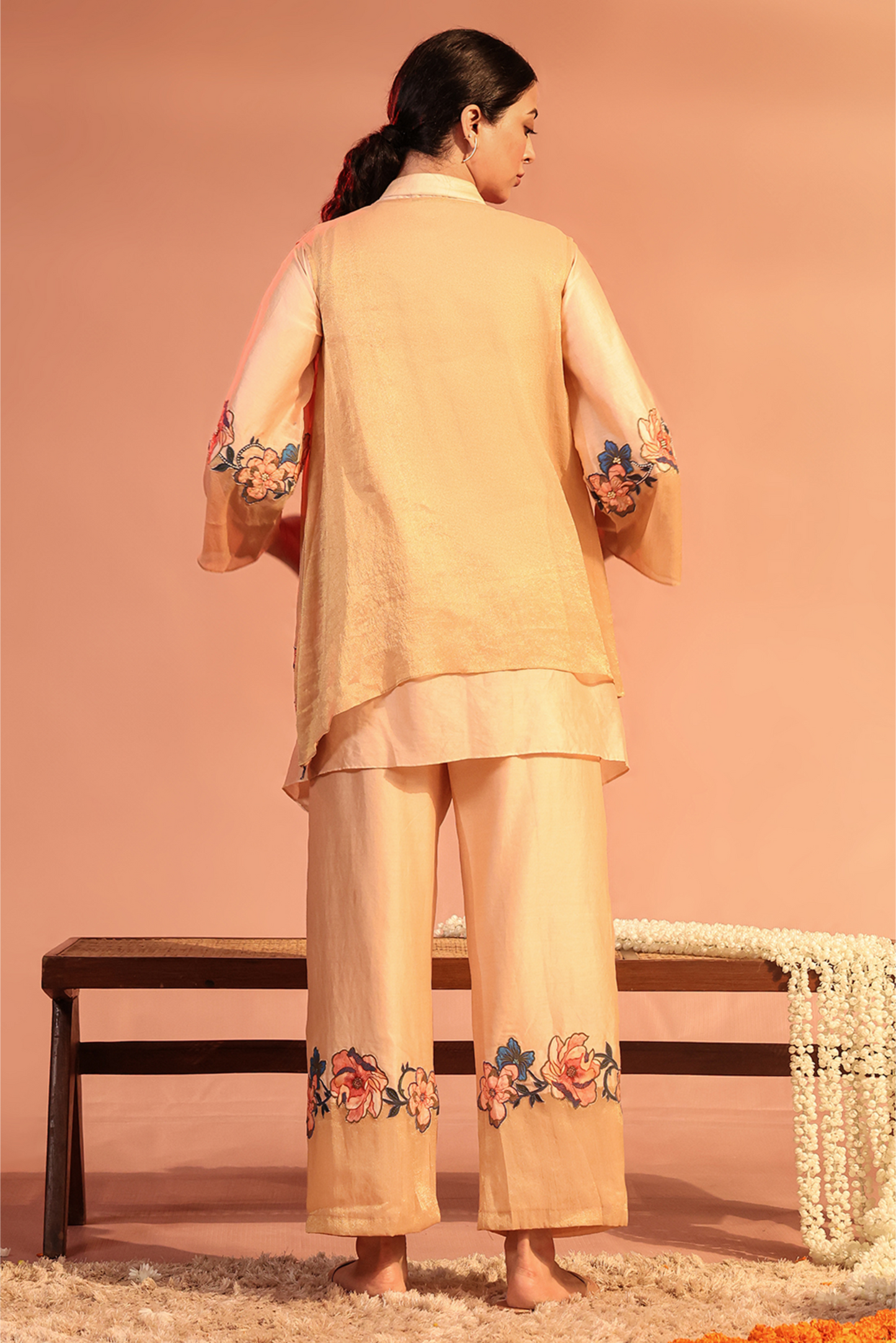 Sadira embroidered Kurta set with jacket