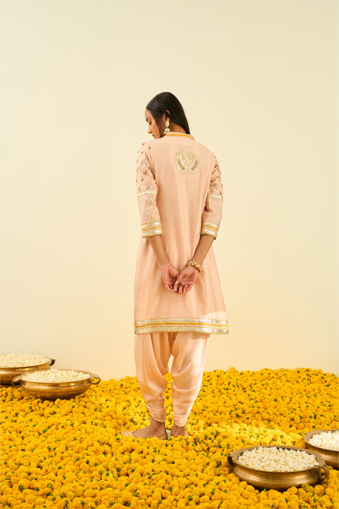 Aminah Kurta With Dhoti - Rosepink