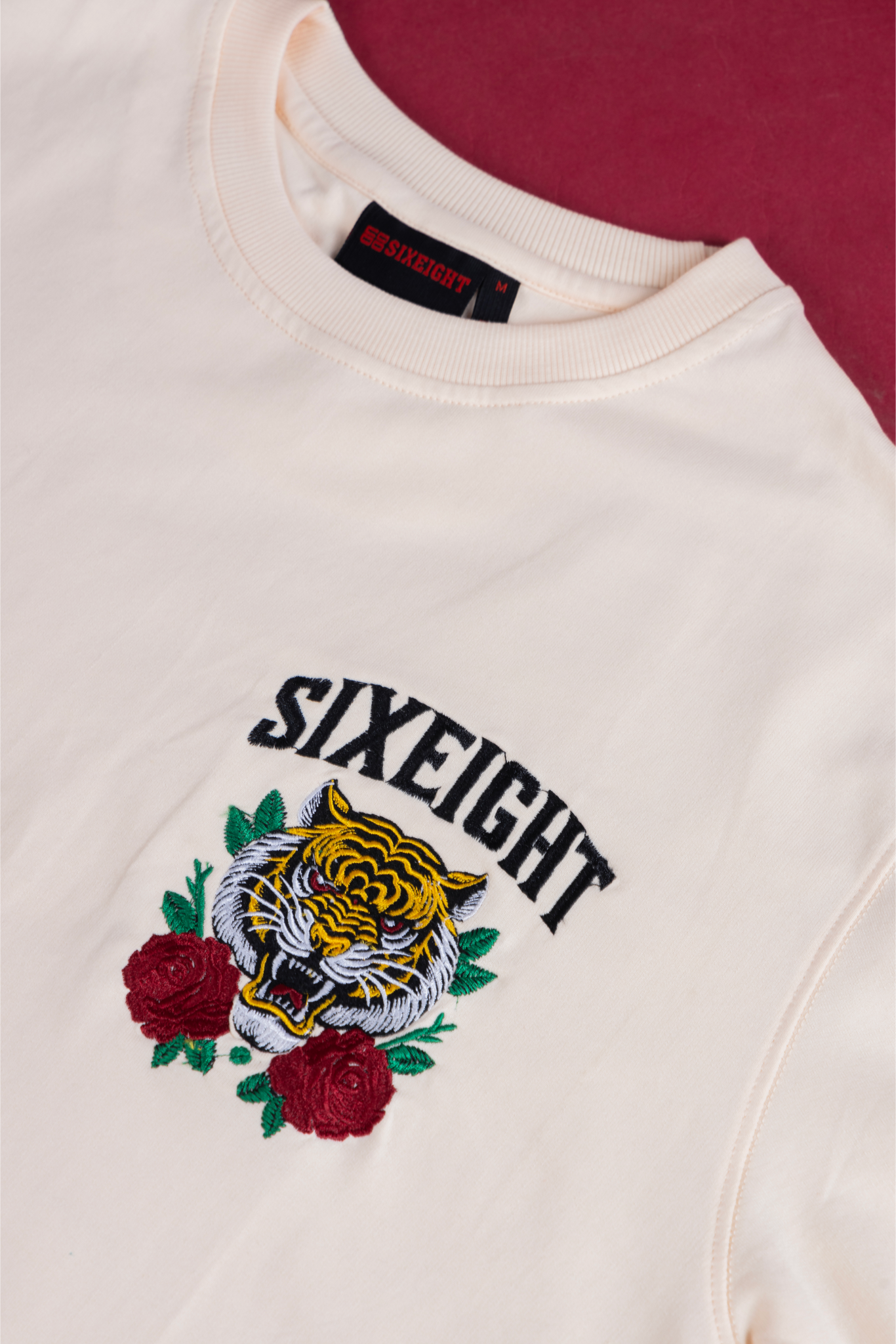 Roze Claw Cream French Terry Cotton T-Shirt