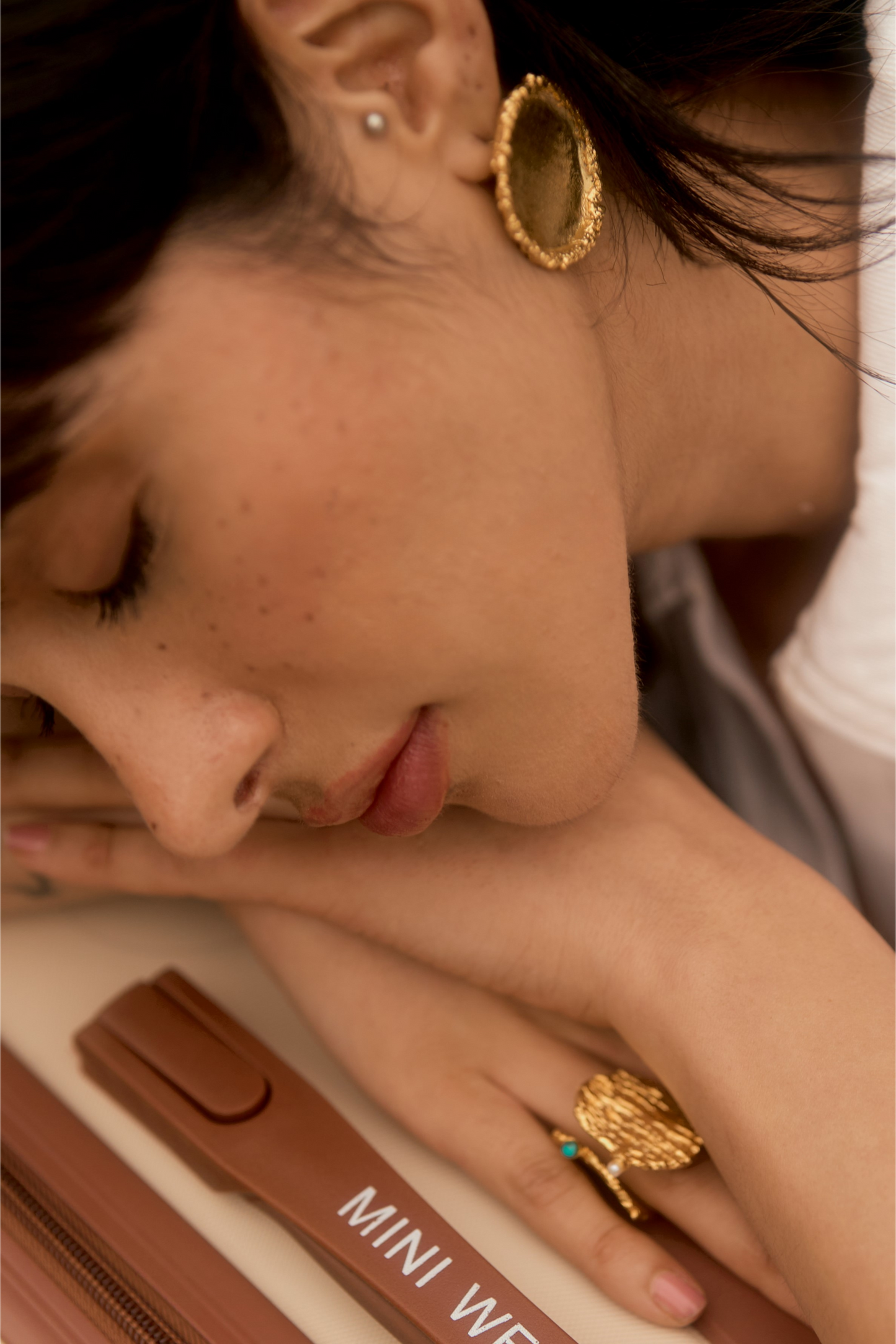 Crater Earrings Gold