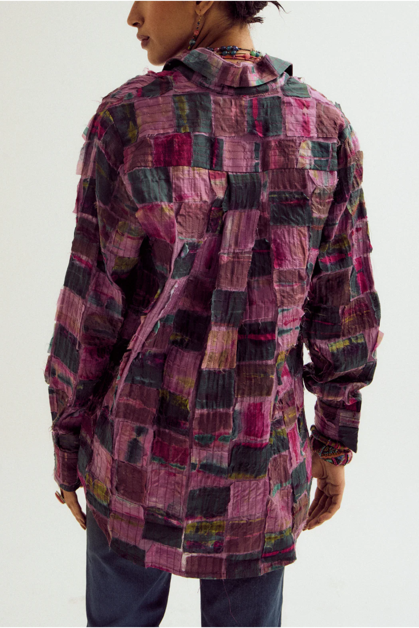 Cosmos Patchwork Shirt- Lavender