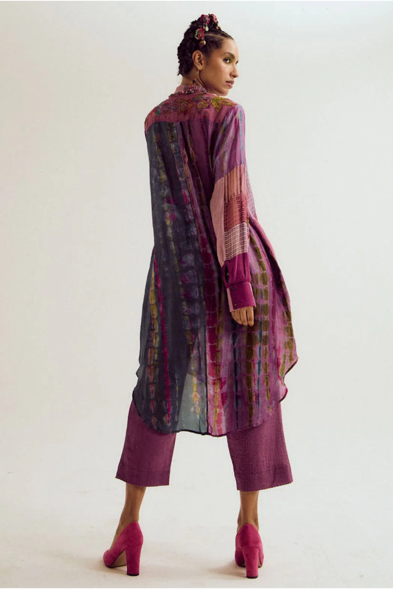 Shrub Rose Patchwork Co-ord set- Lavender / Blue