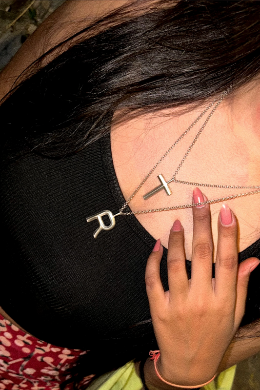 Bold Letter Necklace - R