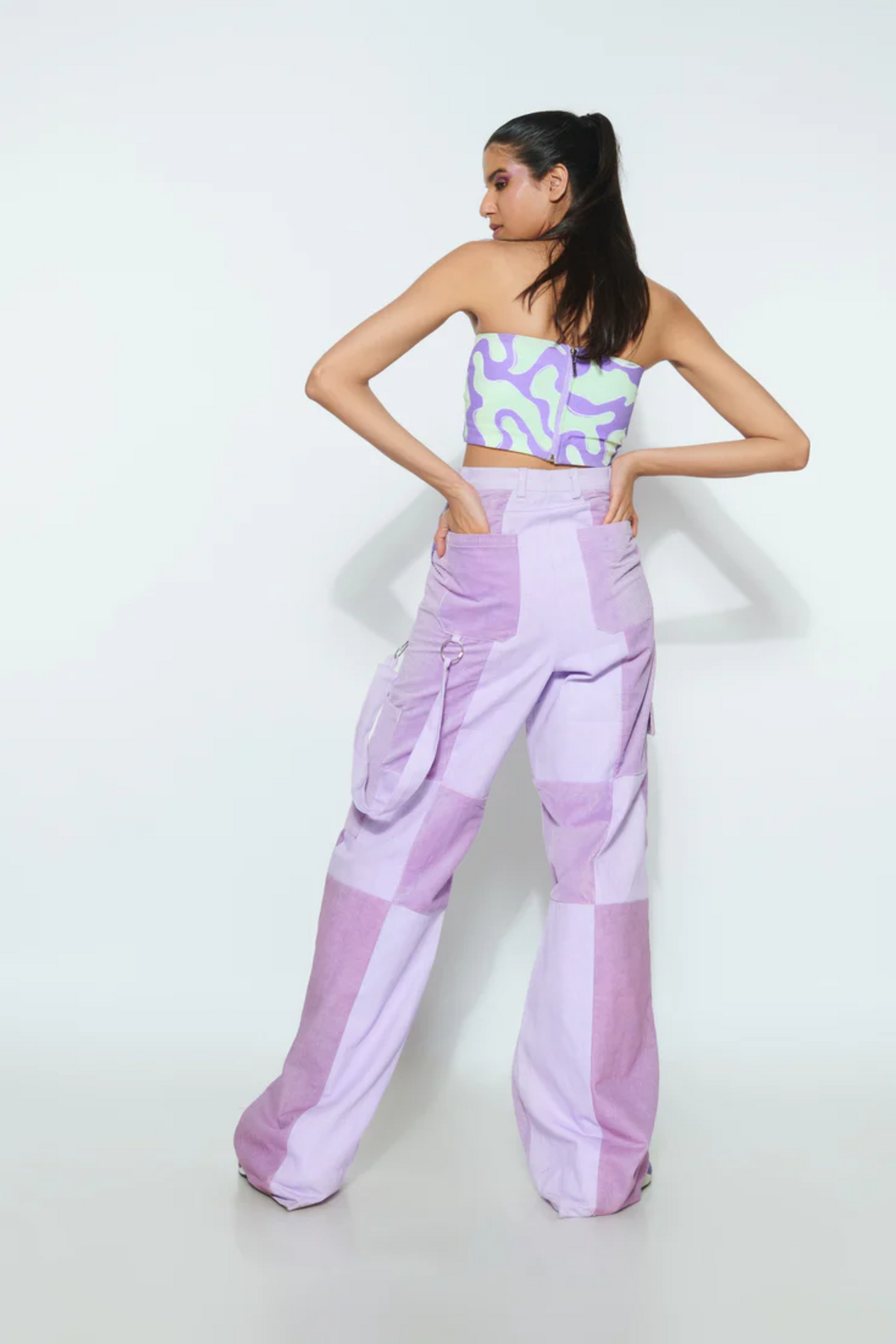 PURPLE SLIME CROP TOP AND GUMMY BEAR PANTS CO-ORD SET