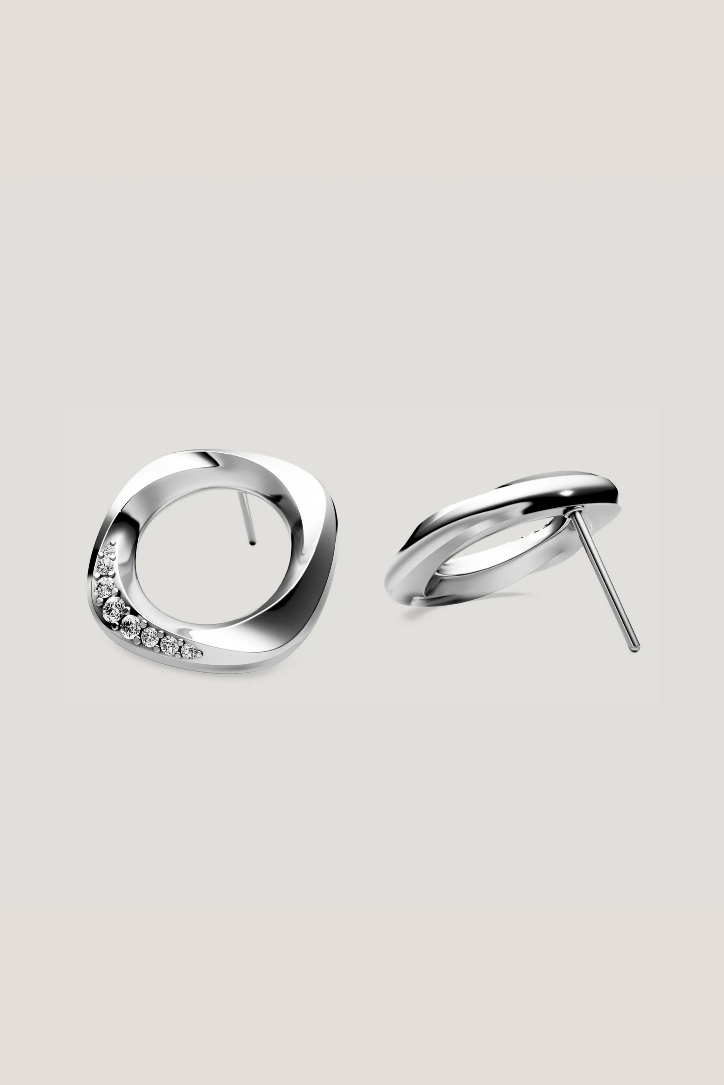 Squircle Stud In Sterling Silver