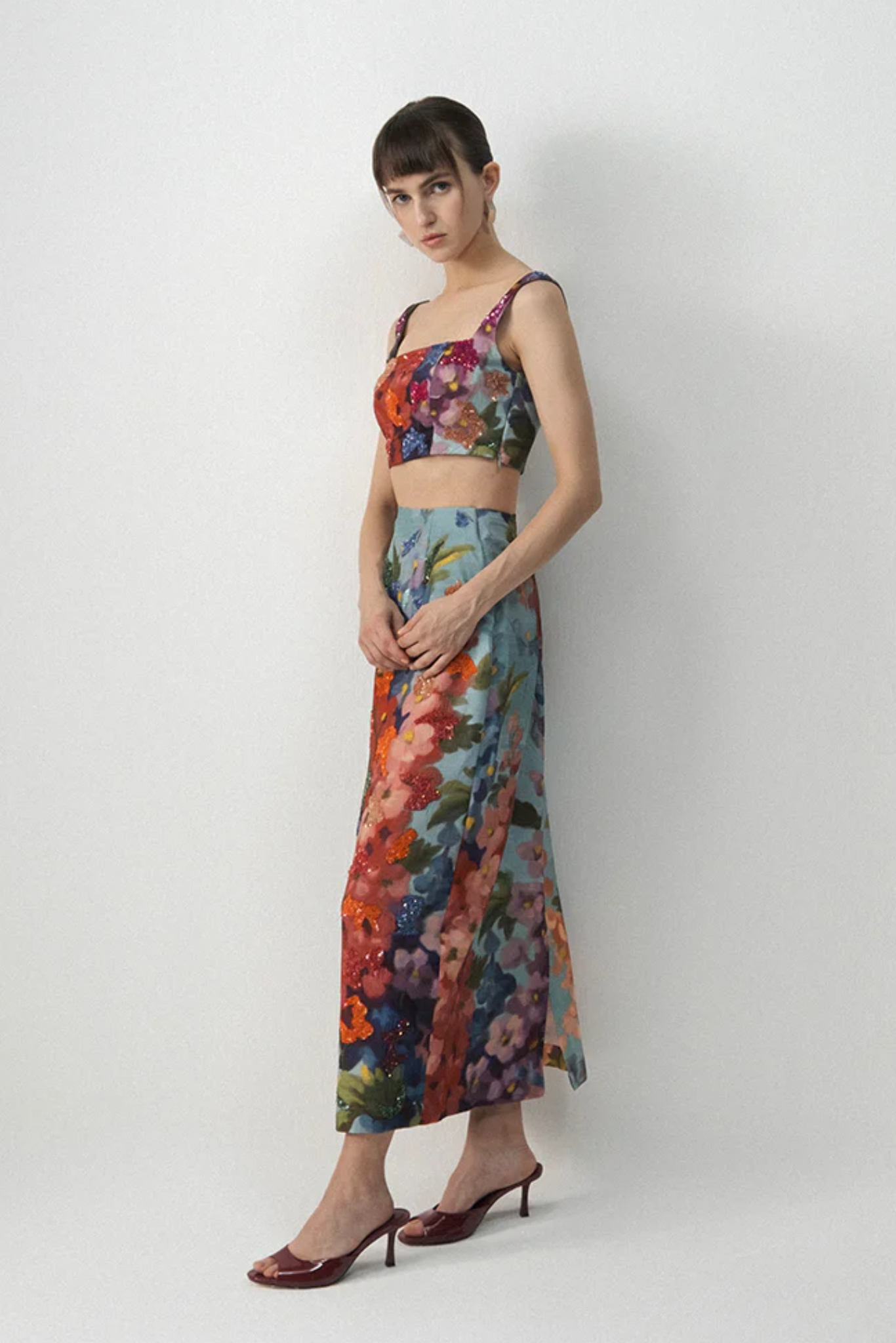 DARLINGTON EMBROIDERED BLOUSE AND SKIRT