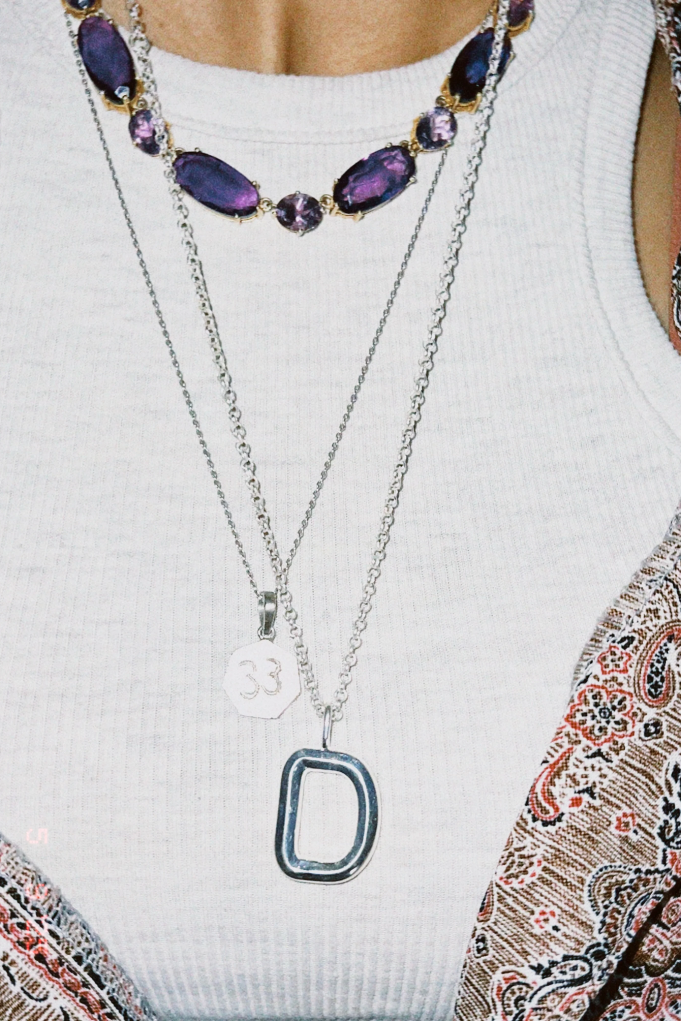 Bold Letter Necklace - D