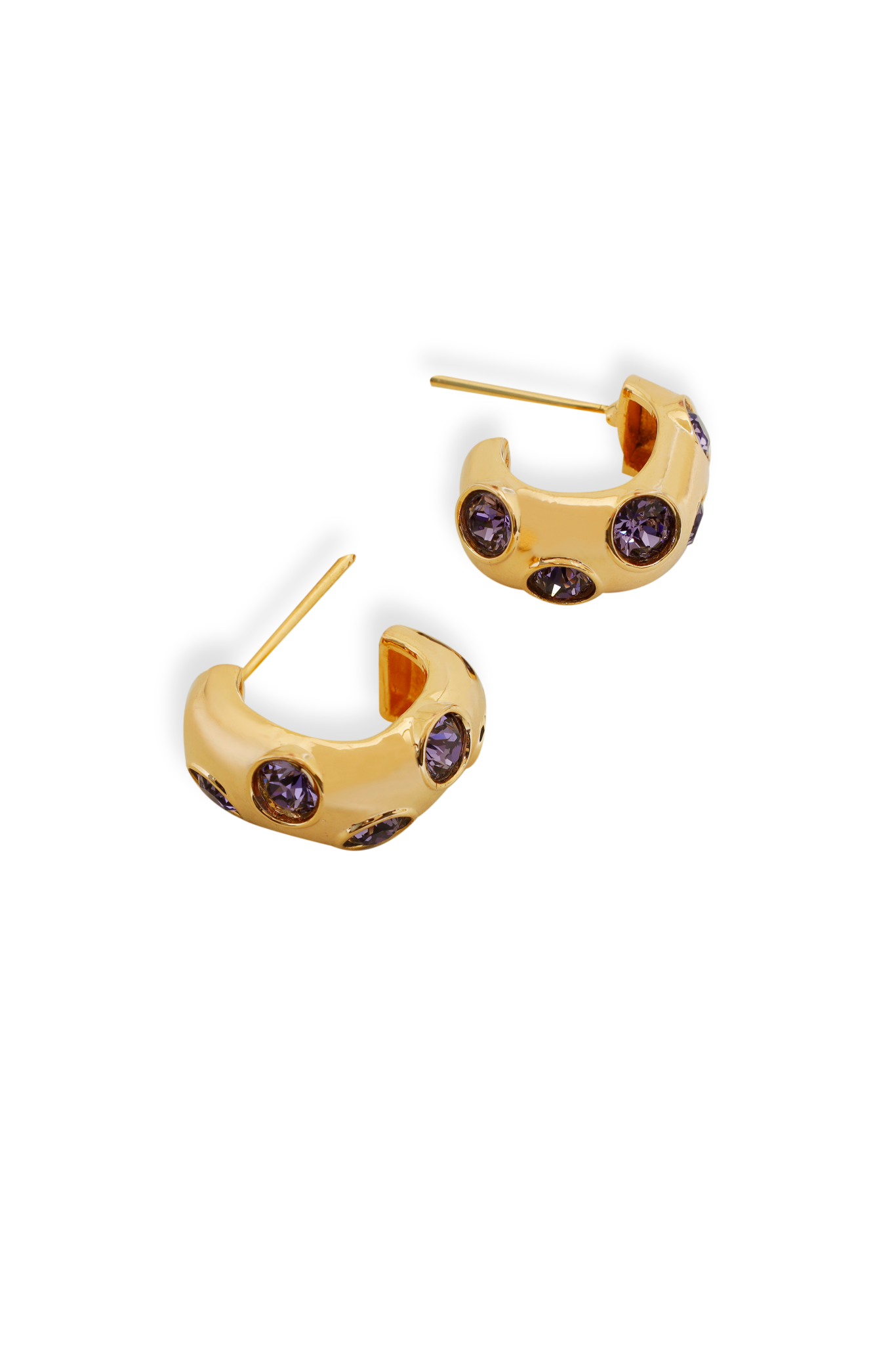 The Signet Earrings - Purple