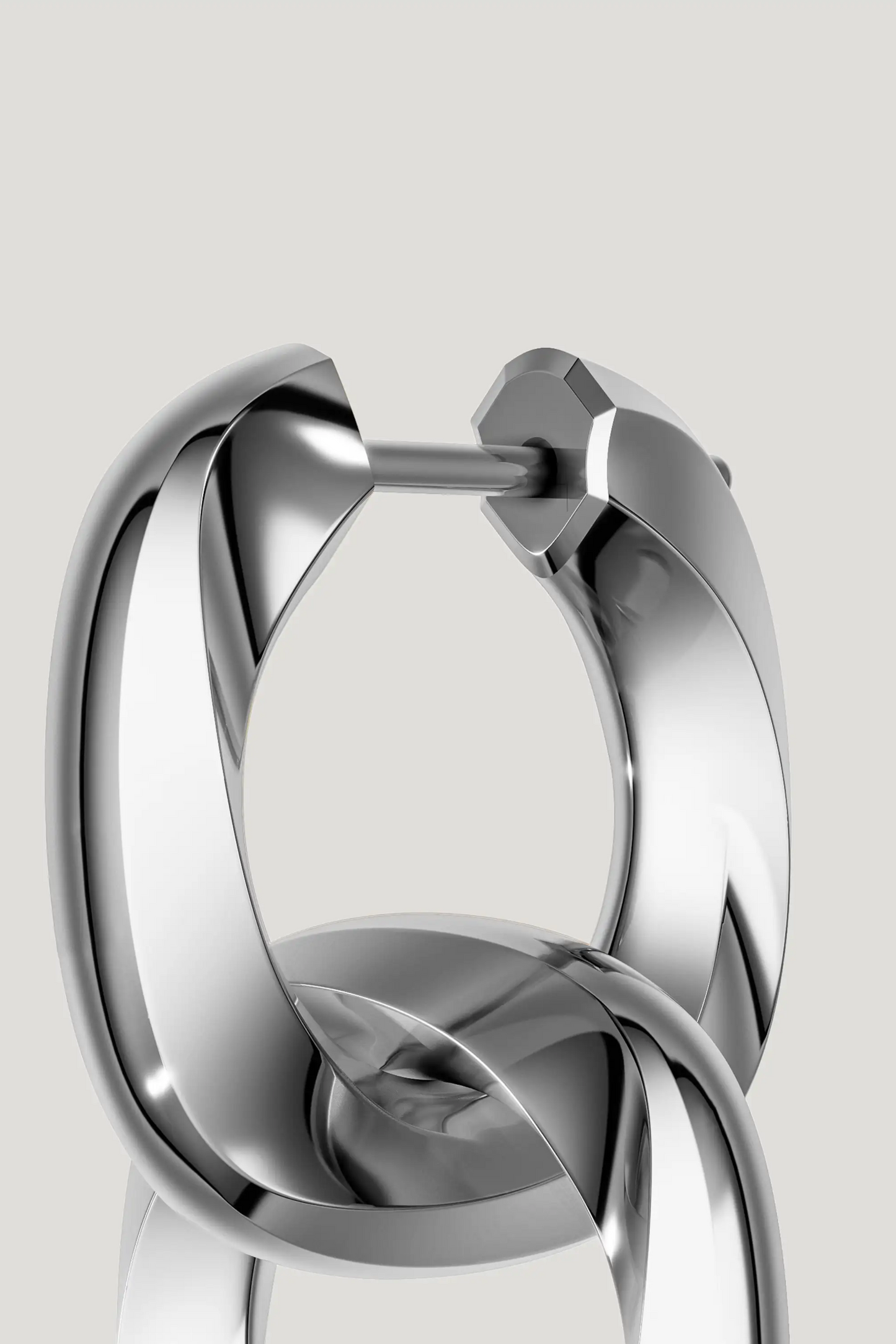 Squircle Two Way Hoops In Sterling Silver