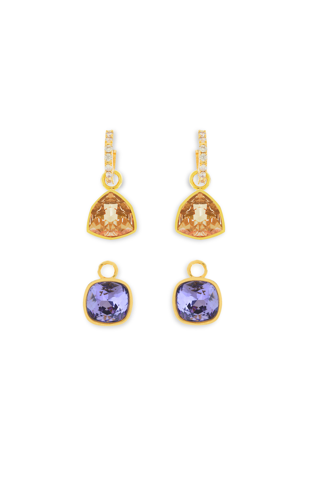 The Shift Earrings - Purple