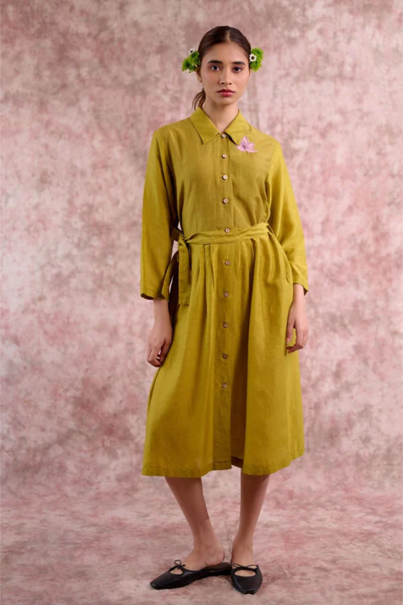 CAROLLE EMBROIDERED DRESS