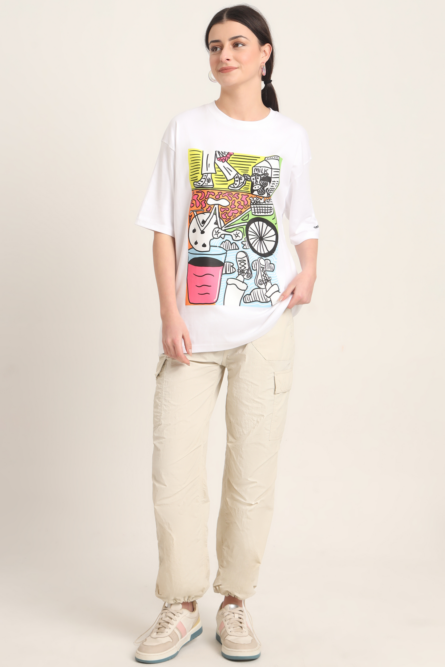 Milky Day Oversized Aesthetic T-shirt