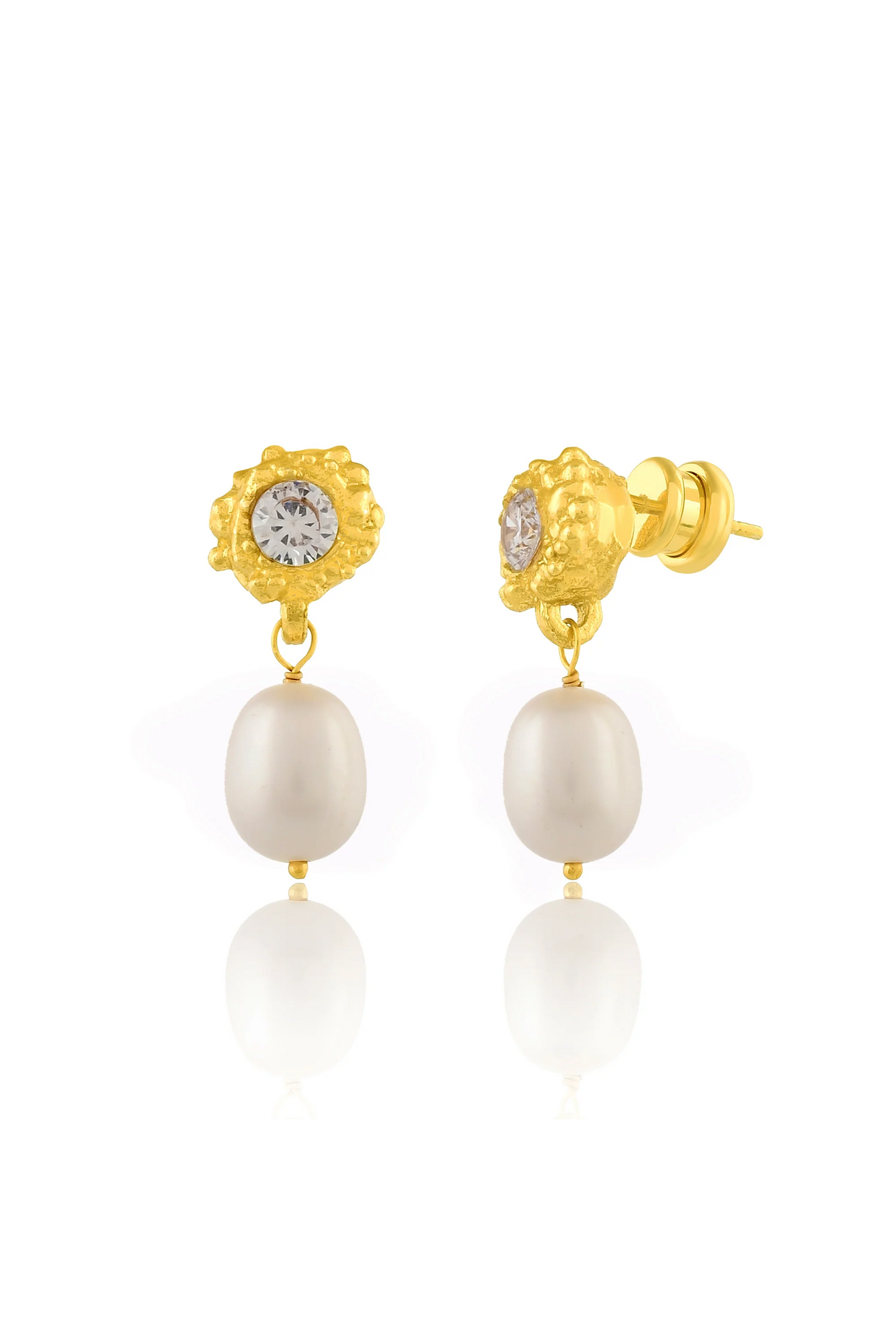 Dainty Drop Pearl Earrings