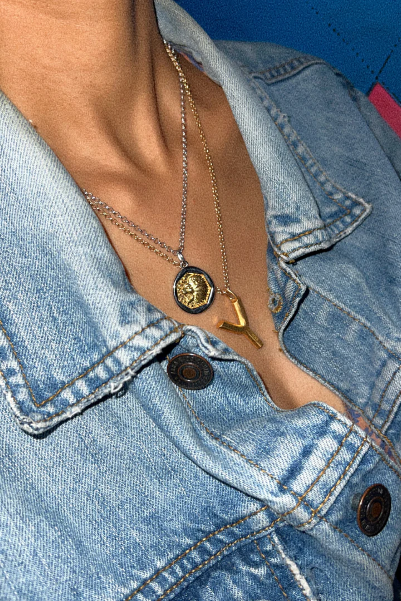 Bold Letter Necklace - Y
