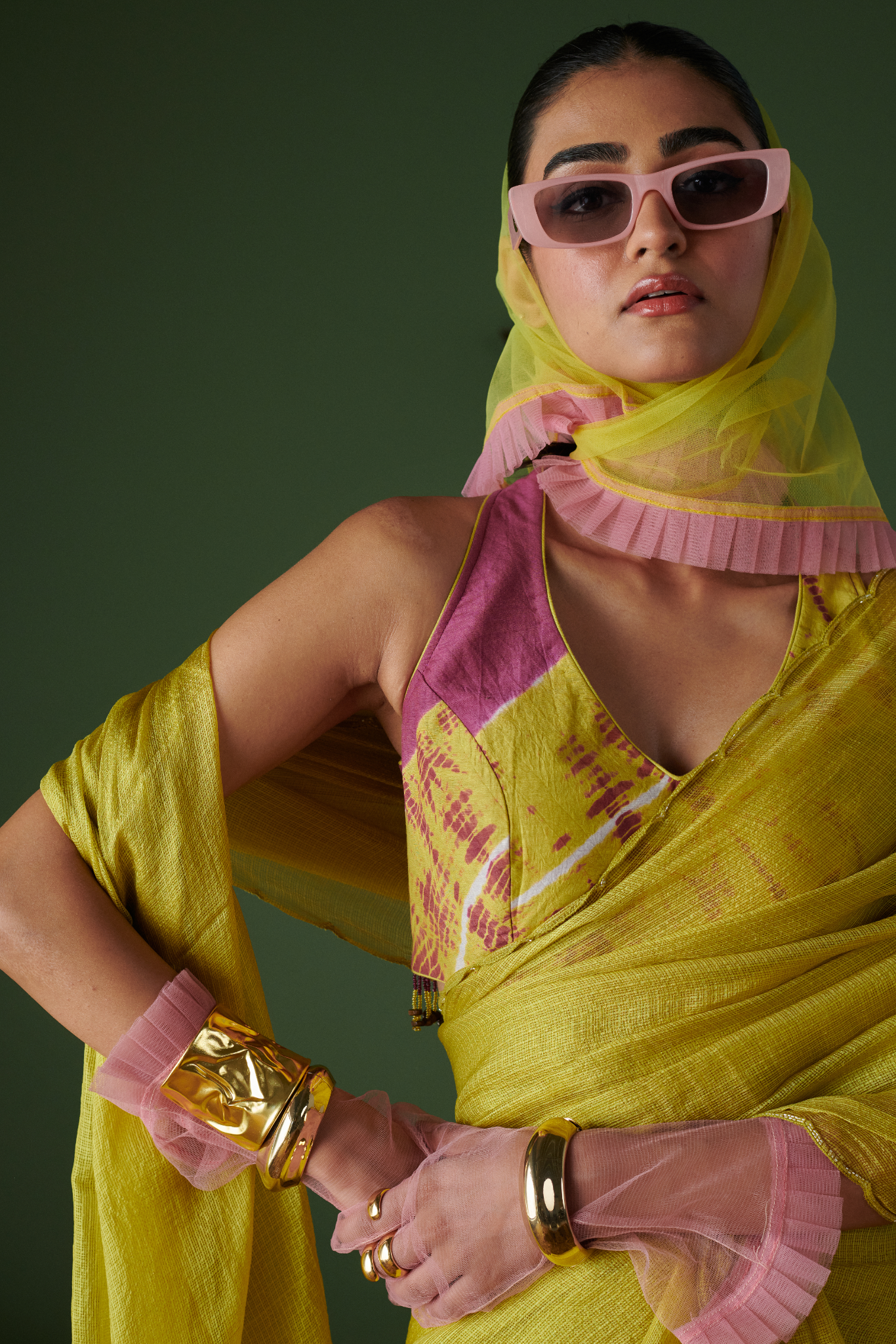 NIMBU SODA POP - Saree with Blouse