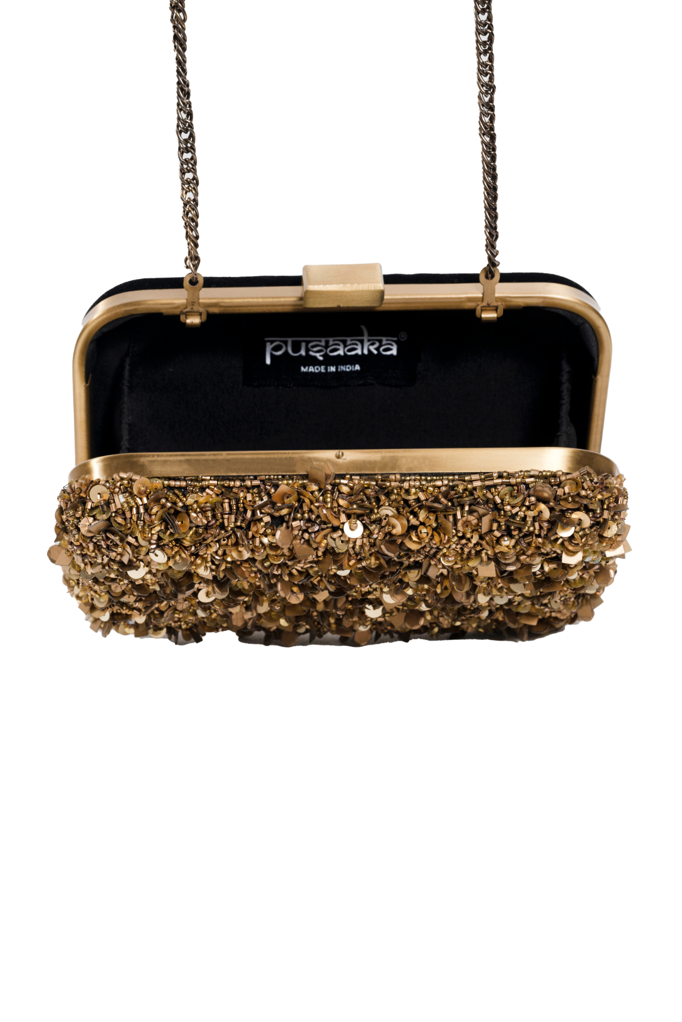Gleaming evening clutch