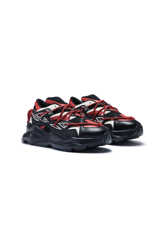 742 Crimson Red Low-Top Chunky Sneakers