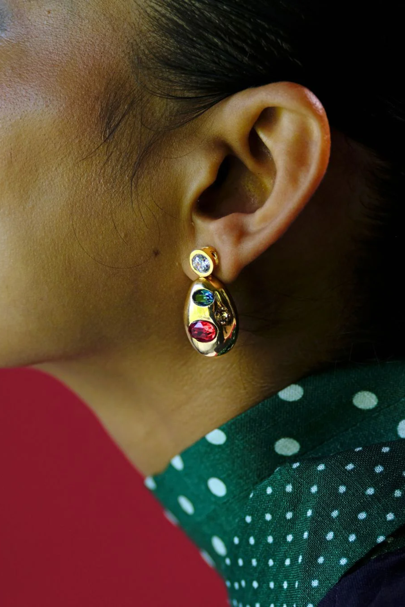 The Set Earrings - Red