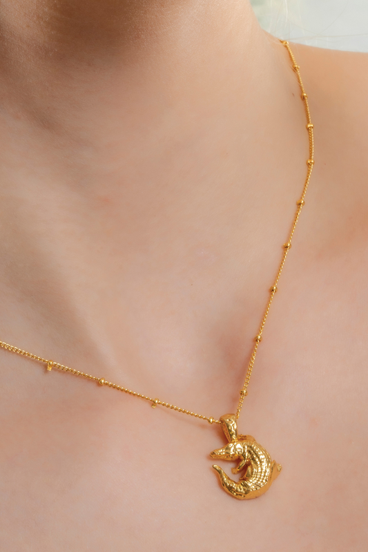 Croc Chain Charm Necklace