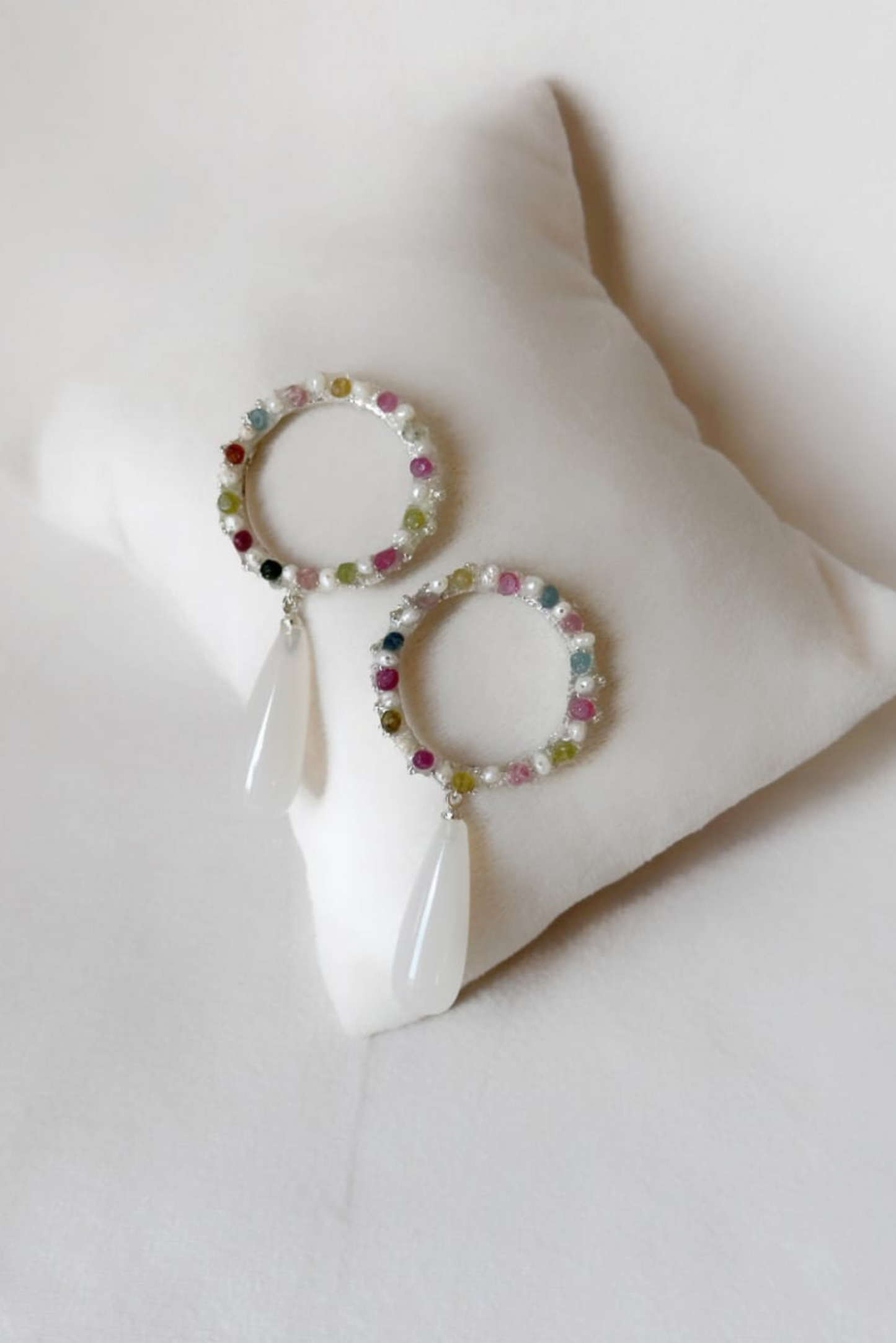 Tourmaline Candy and White Onyx Drops