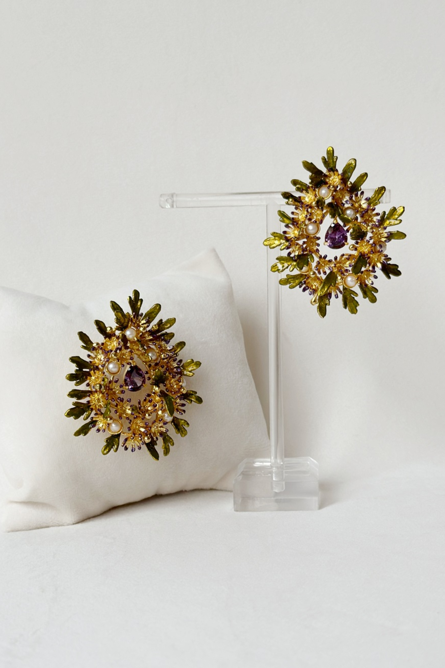 Enchanted Glade Earrings - Violet Woodland