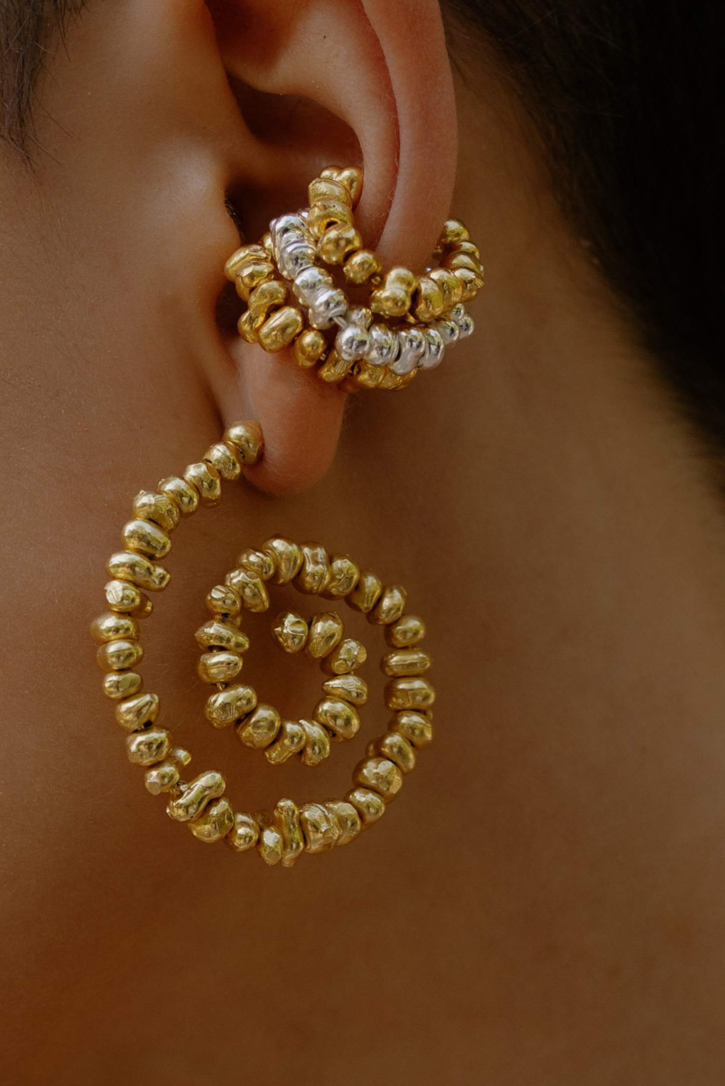 Mini Molten Beaded Ear Cuff