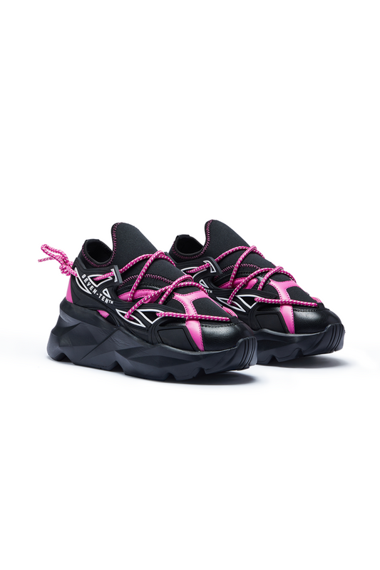 743 Flamink Pink & Black Chunky Sneakers