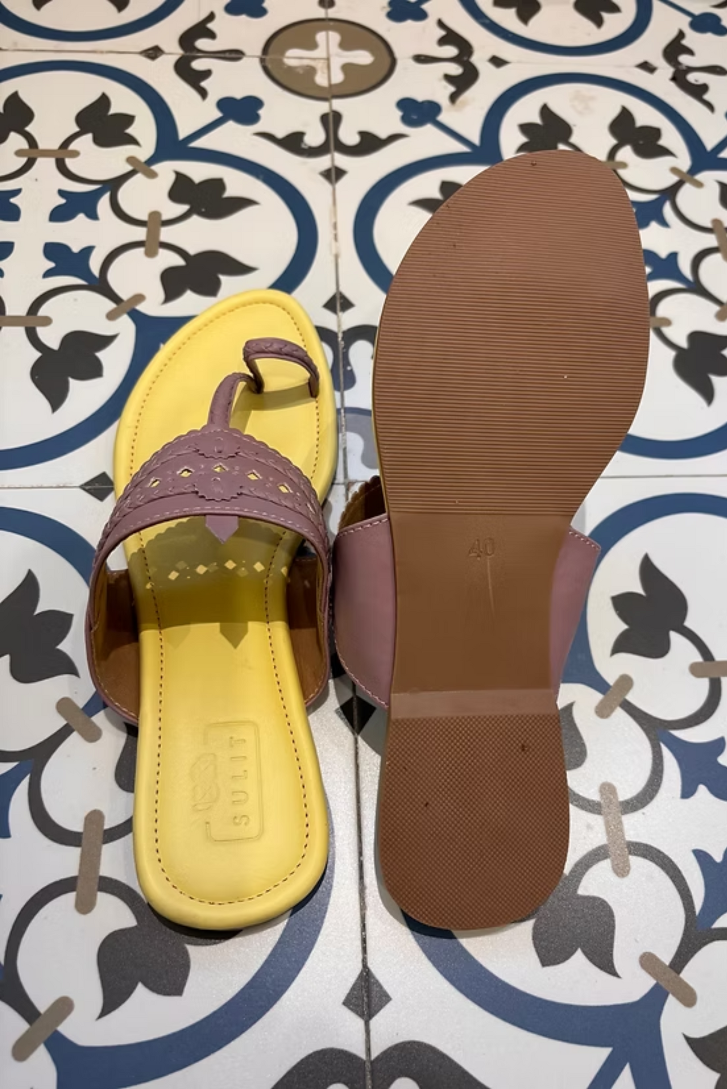 Light Yellow and Dark Lilac Flats