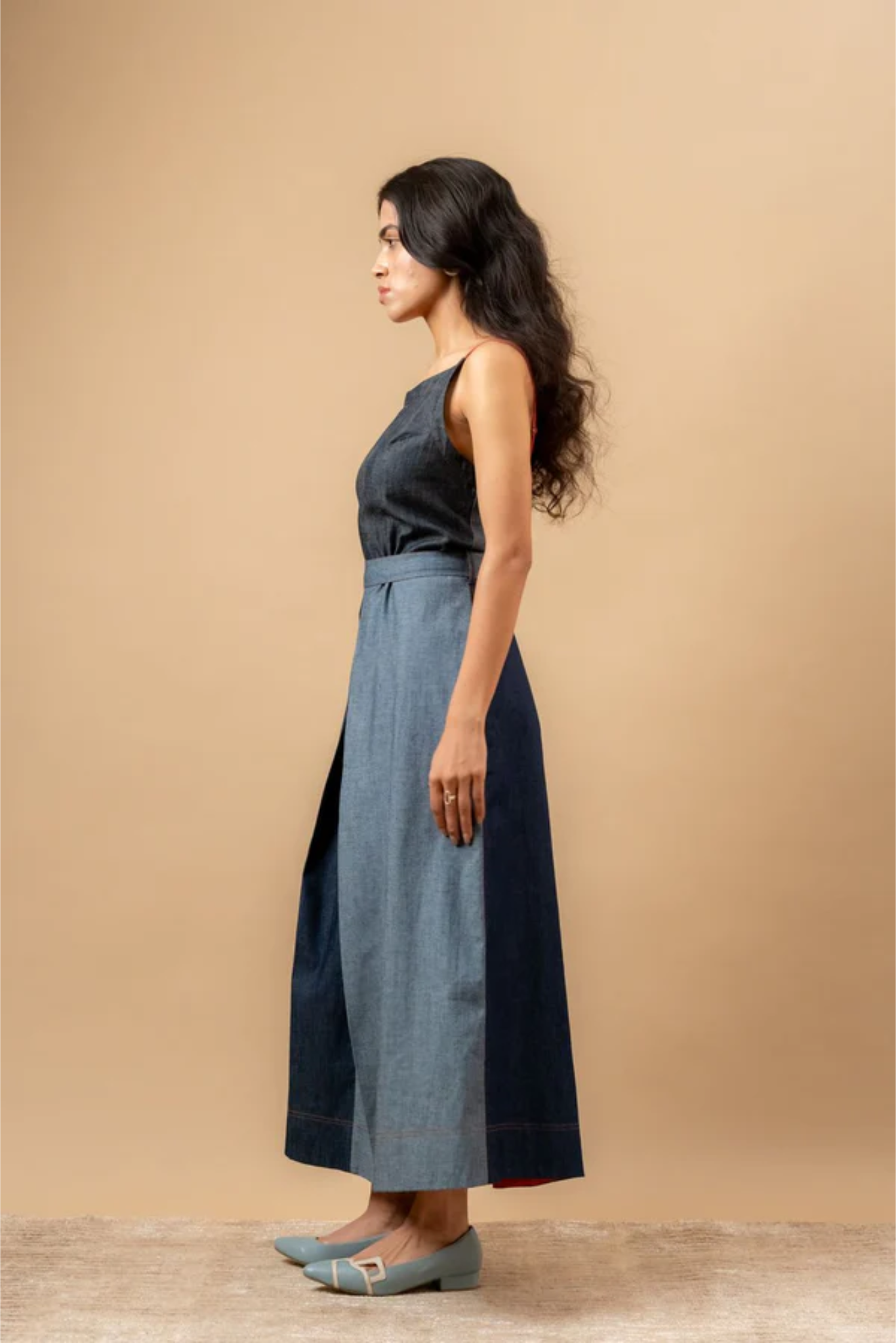 LOUISA UPCYCLED DENIM DRESS