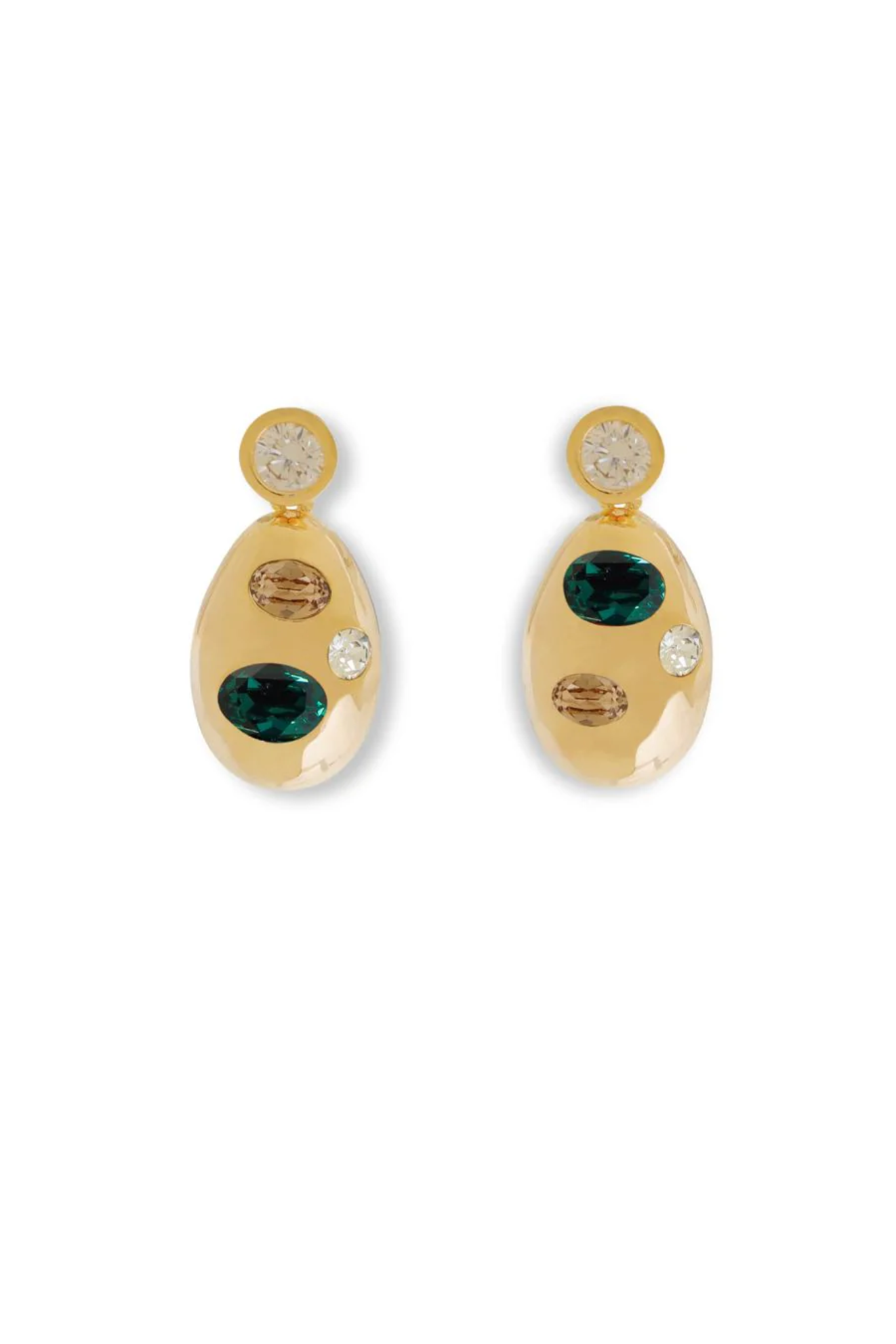The Set Earrings - Green
