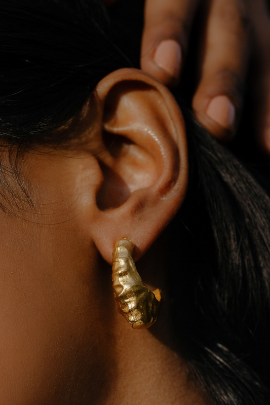 Tapered Foil Hammered Hoops
