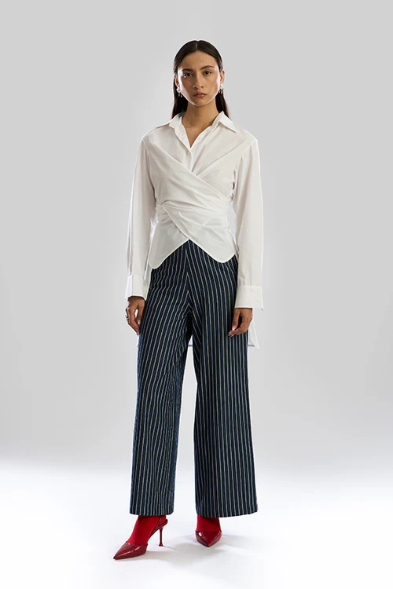 White Noise Wrap Shirt